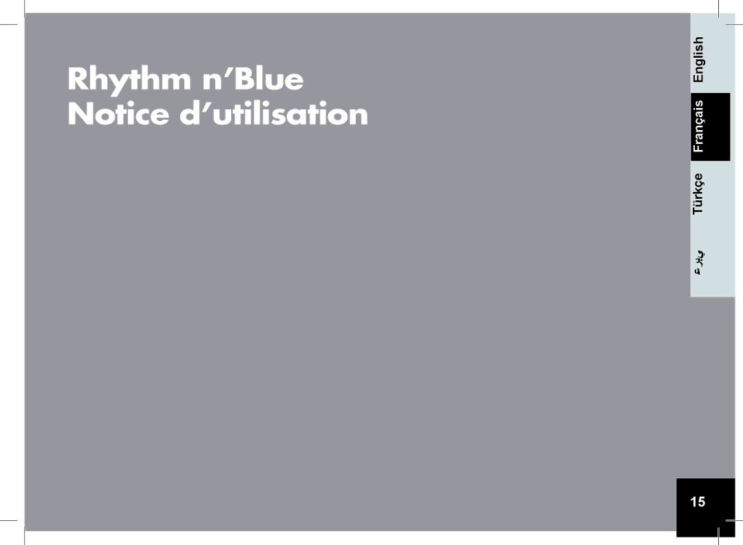 Parrot CD/MP3 Hands-free Receiver RHYTHM N' BLUE user manual Rhythm n’Blue Notice d’utilisation 