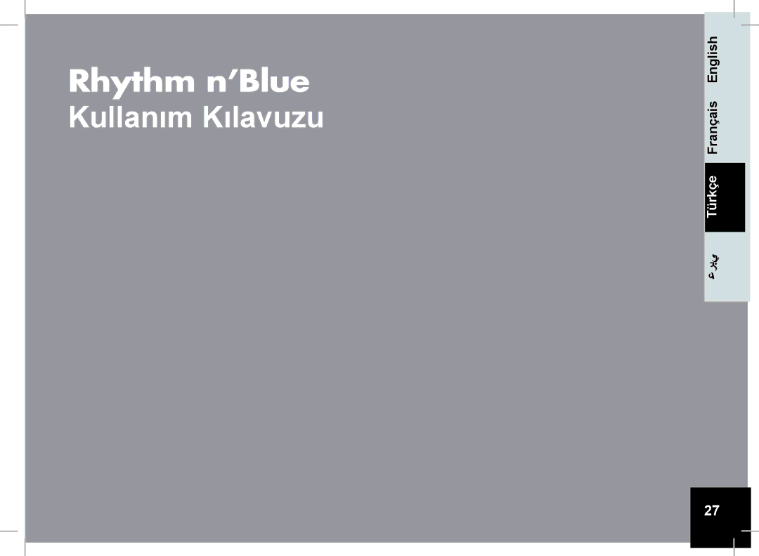 Parrot CD/MP3 Hands-free Receiver RHYTHM N' BLUE user manual Rhythm n’Blue Kullanım Kılavuzu 