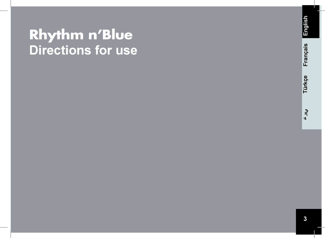 Parrot CD/MP3 Hands-free Receiver RHYTHM N' BLUE user manual Rhythm n’Blue Directions for use 