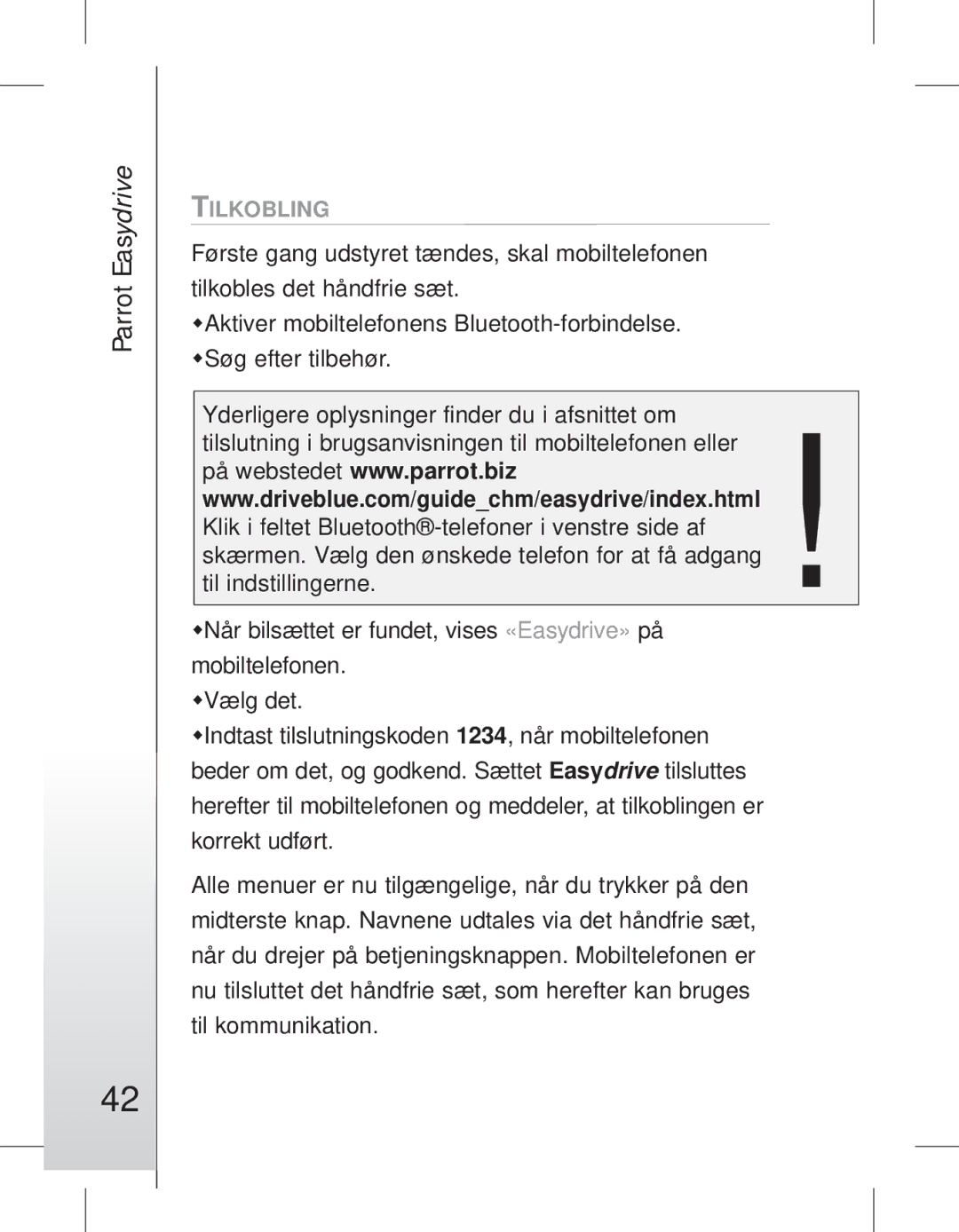 Parrot EASYDRIVE manual #42 