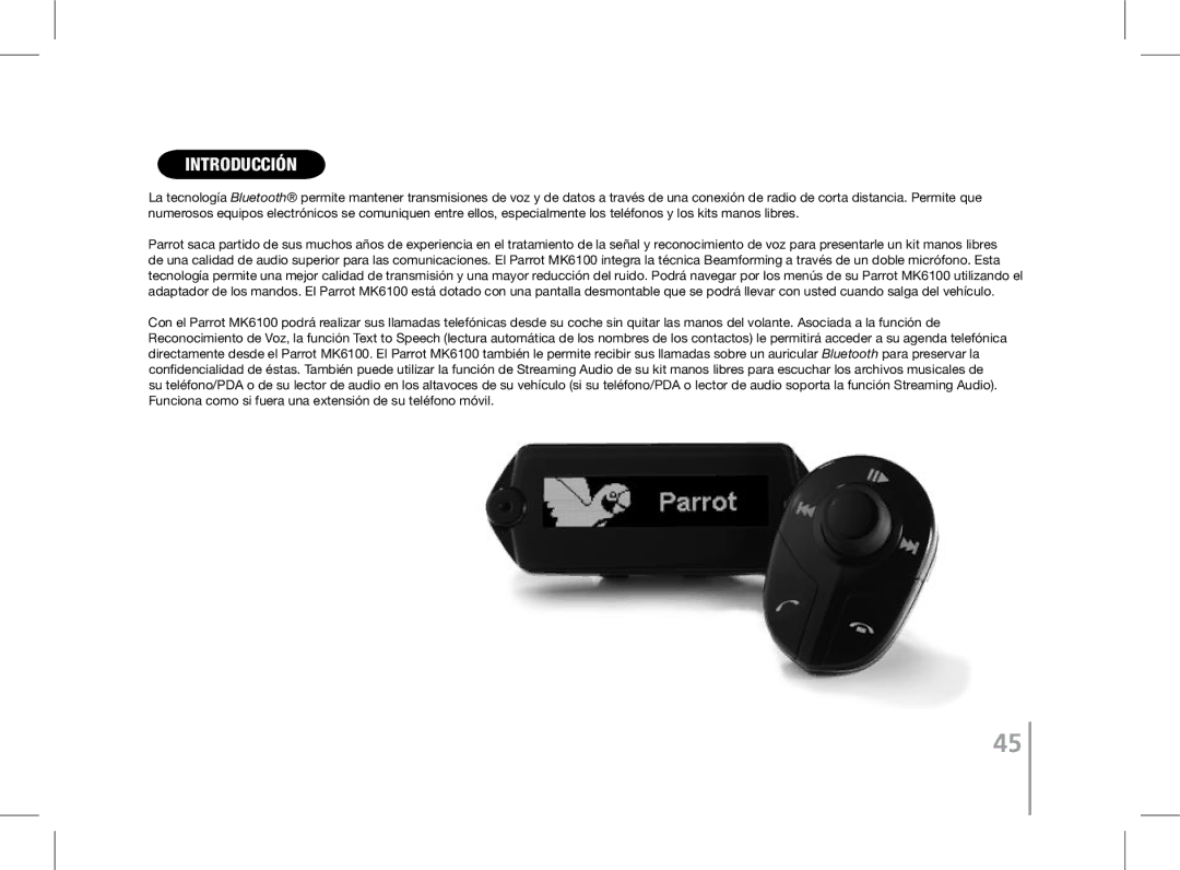 Parrot MK6100 user manual Introducción 