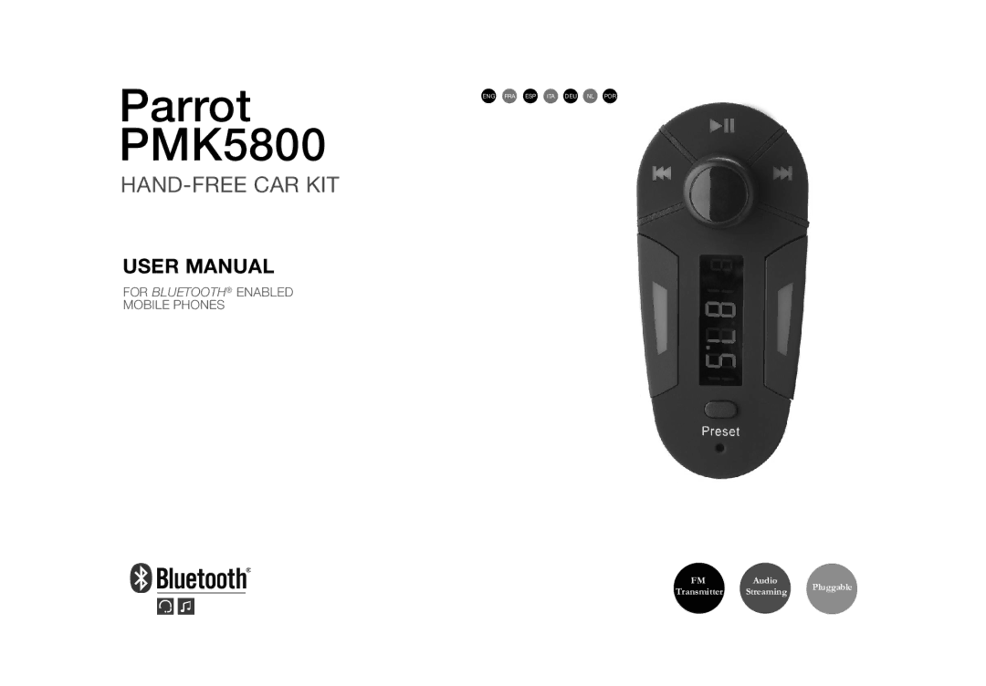 Parrot user manual Parrot PMK5800 