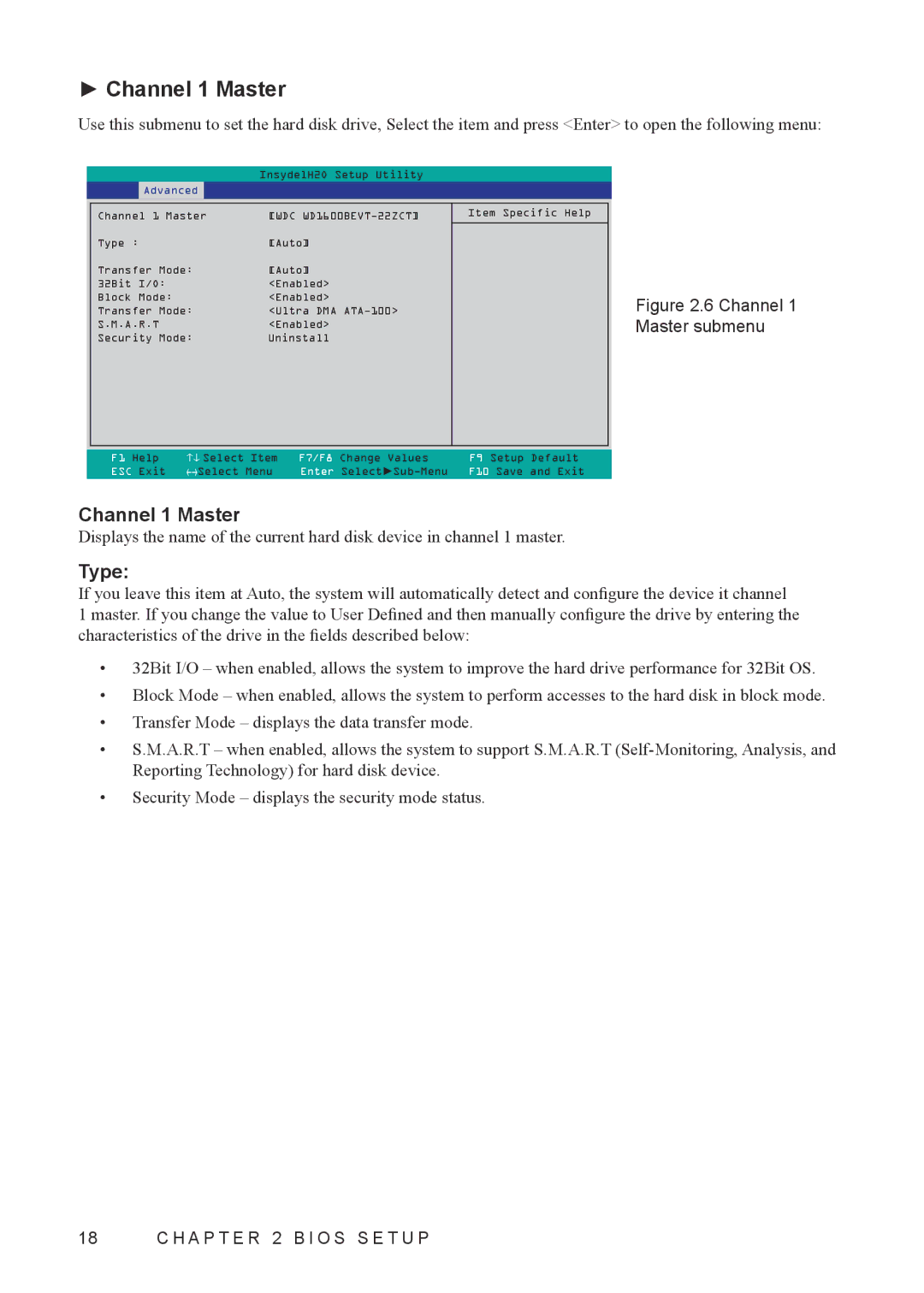 Partner Tech EM200WIN7, EM200PR user manual Channel 1 Master, Type 