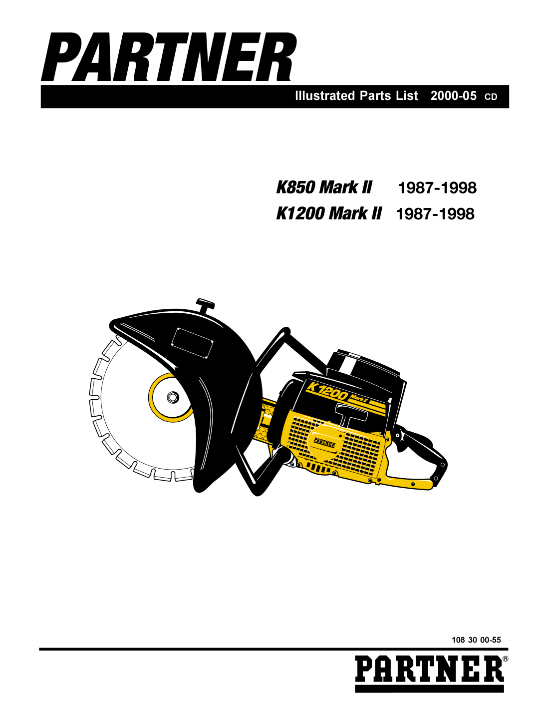 Partner Tech K1200, K850 manual Partner, 108 30 