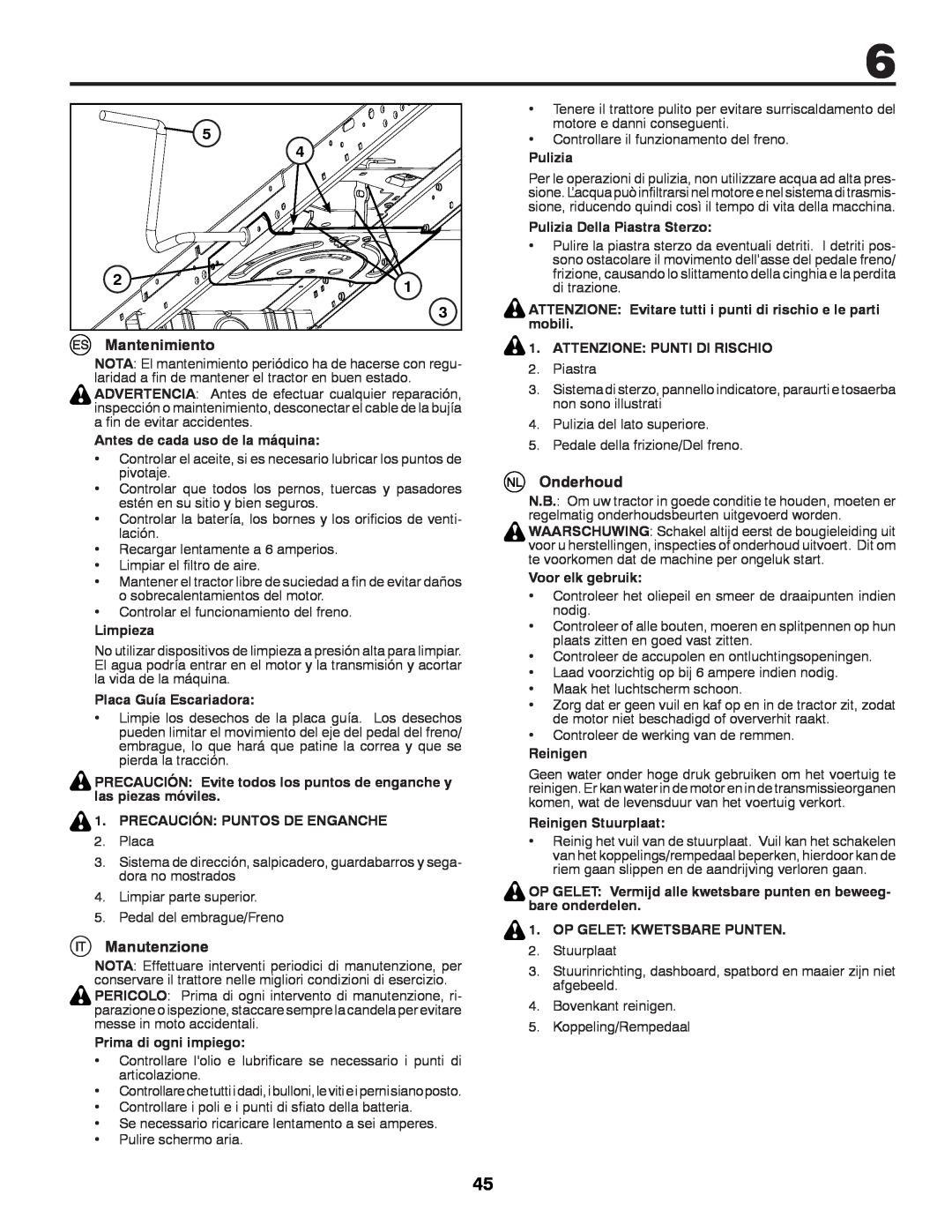 Partner Tech P11577 instruction manual Mantenimiento, Manutenzione, Onderhoud 