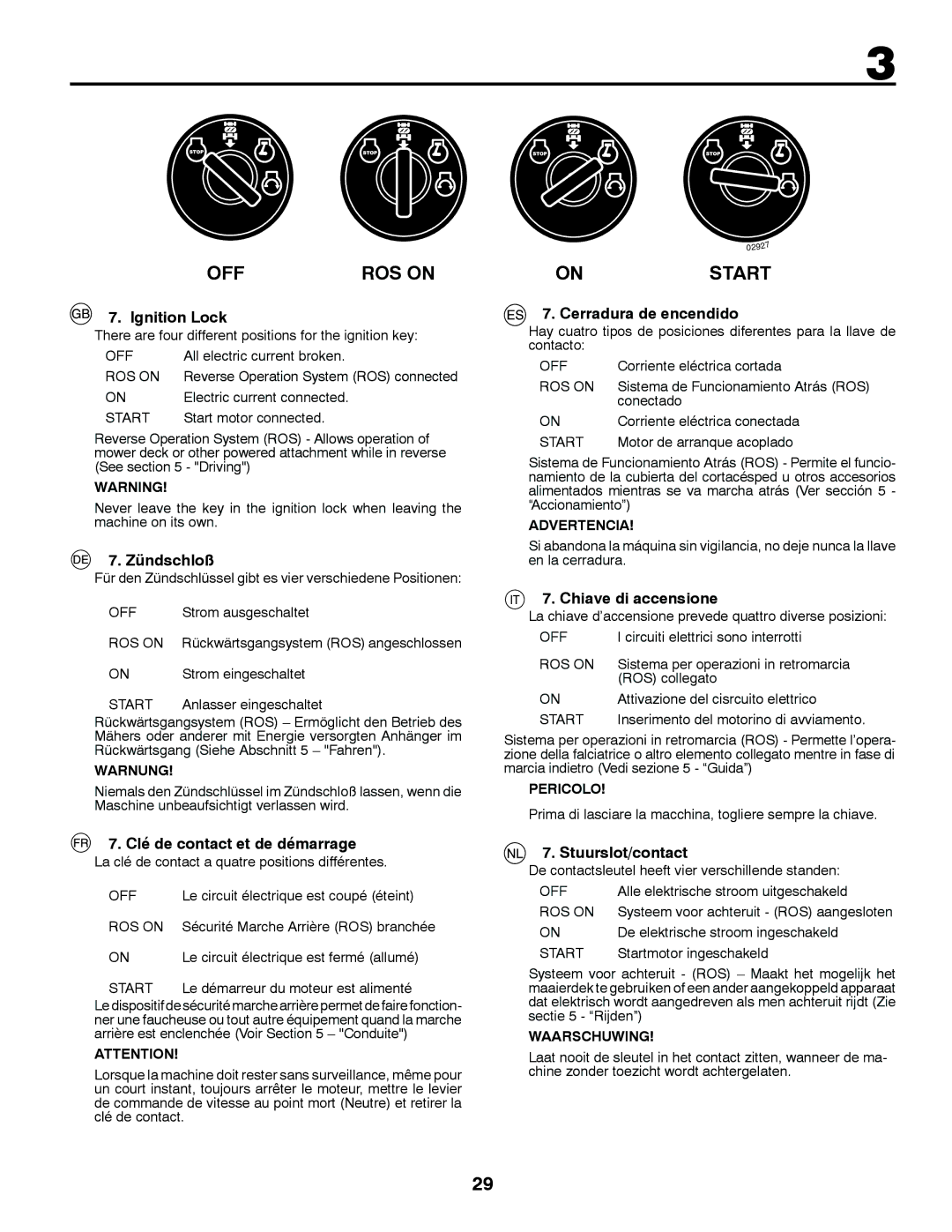 Partner Tech P11577H Ignition Lock, Zündschloß, Clé de contact et de démarrage, Cerradura de encendido, Stuurslot/contact 