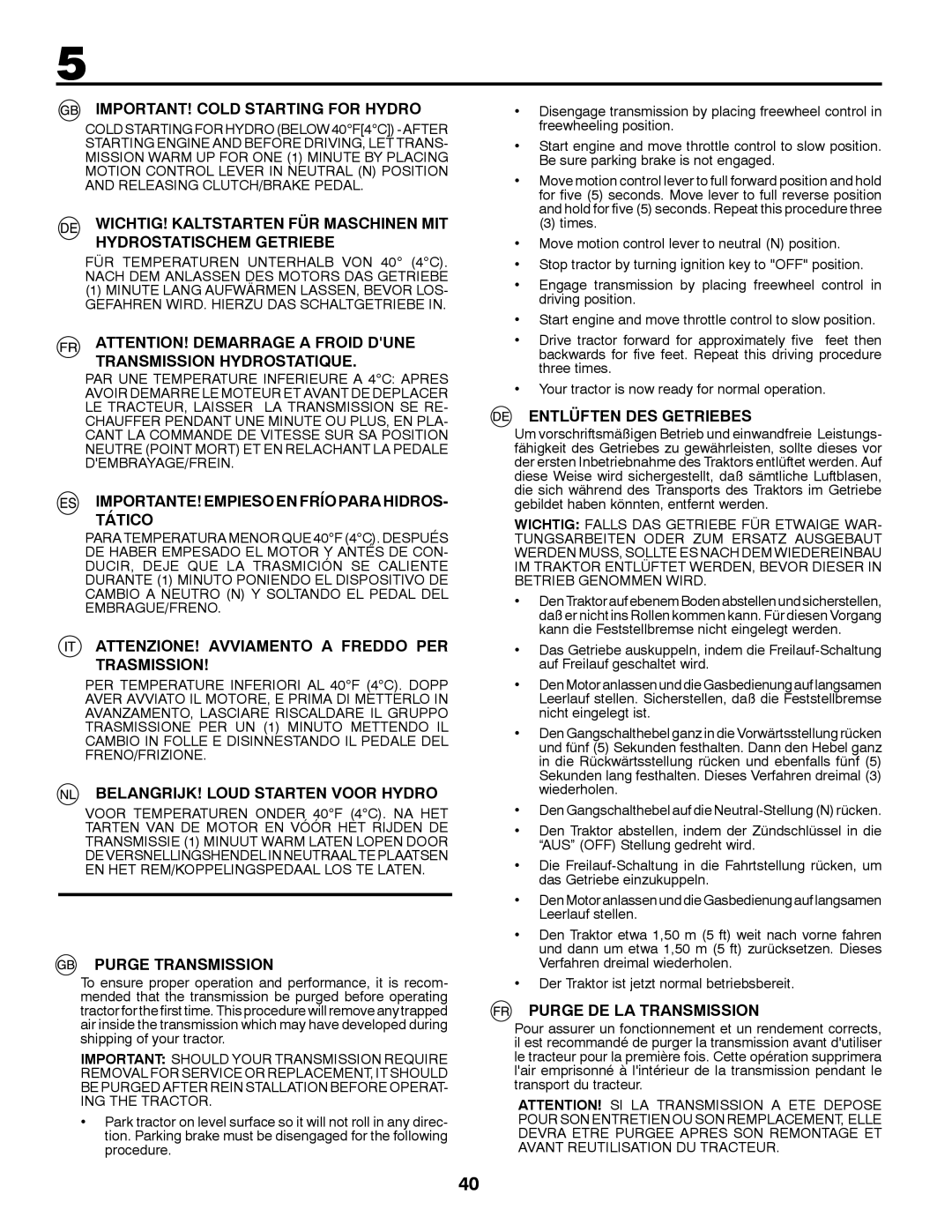 Partner Tech P11577H instruction manual IMPORTANT! Cold Starting for Hydro, IMPORTANTE! Empieso EN Frío Para HIDROS- Tático 