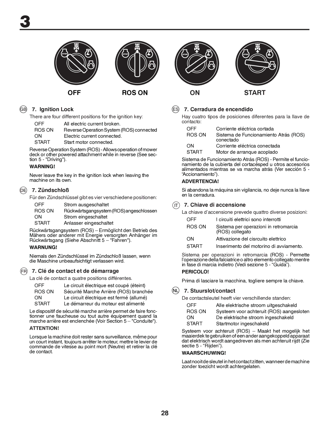 Partner Tech P11597 Ignition Lock, Zündschloß, Clé de contact et de démarrage, Cerradura de encendido, Stuurslot/contact 