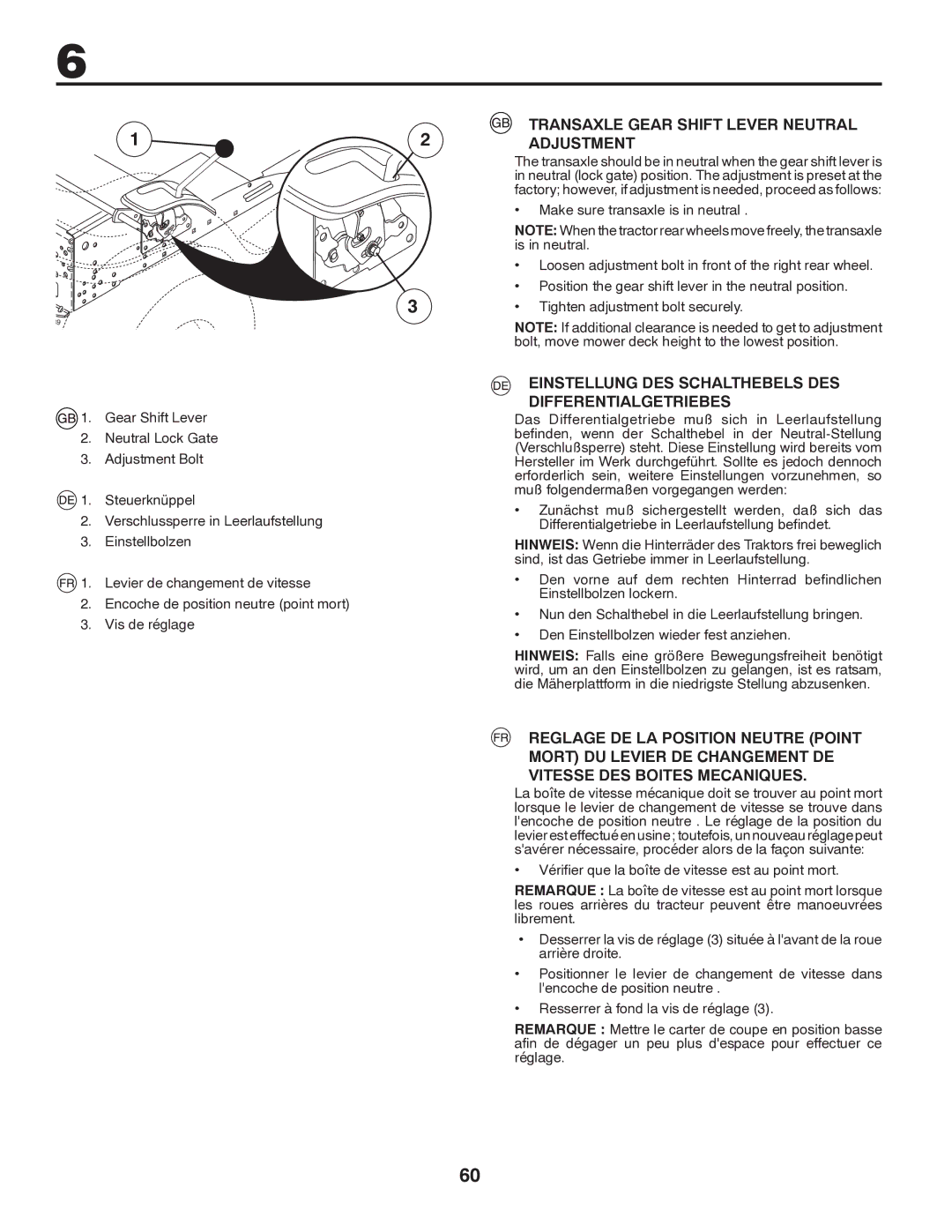 Partner Tech P11597 Transaxle Gear Shift Lever Neutral Adjustment, Einstellung DES Schalthebels DES Differentialgetriebes 