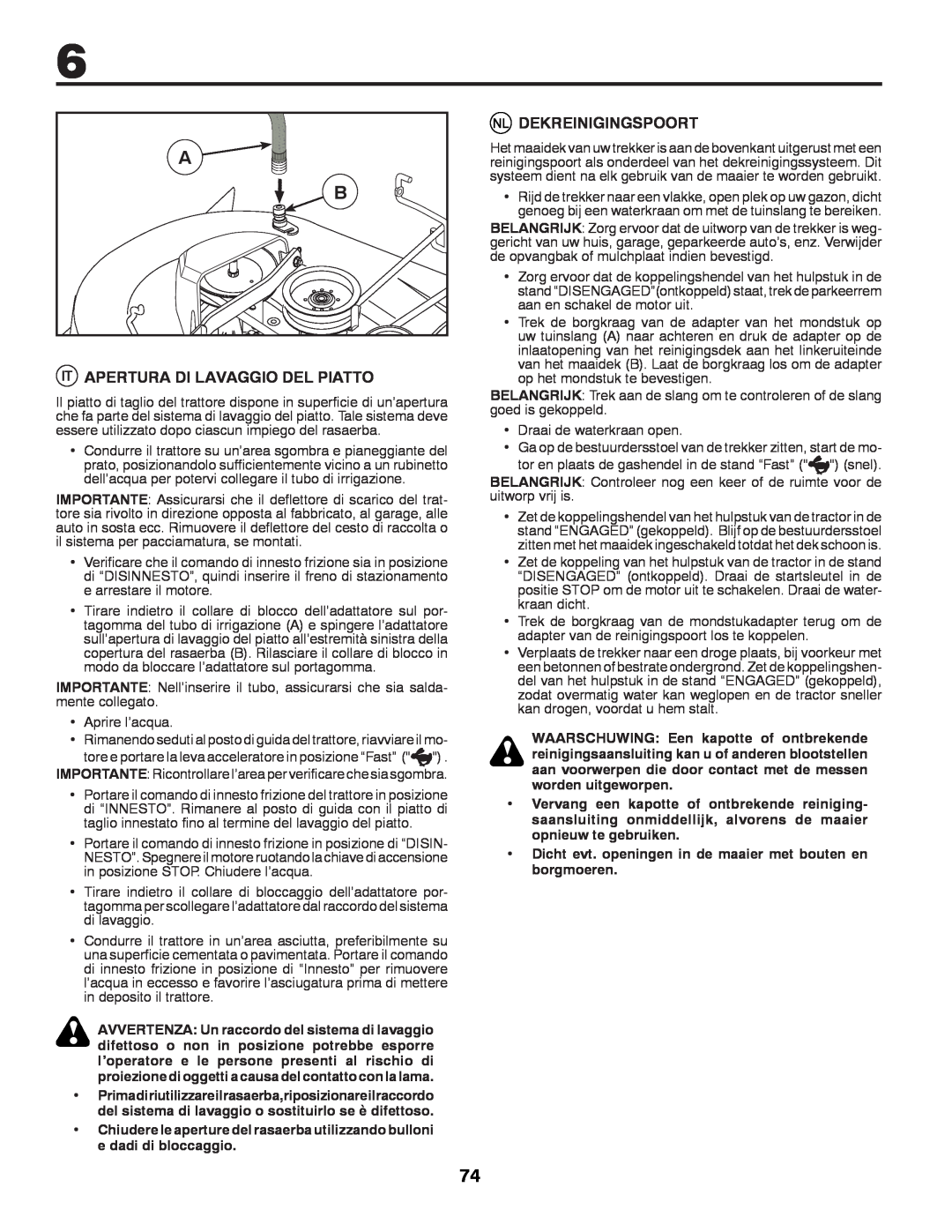 Partner Tech P145107H instruction manual Apertura Di Lavaggio Del Piatto, Dekreinigingspoort 