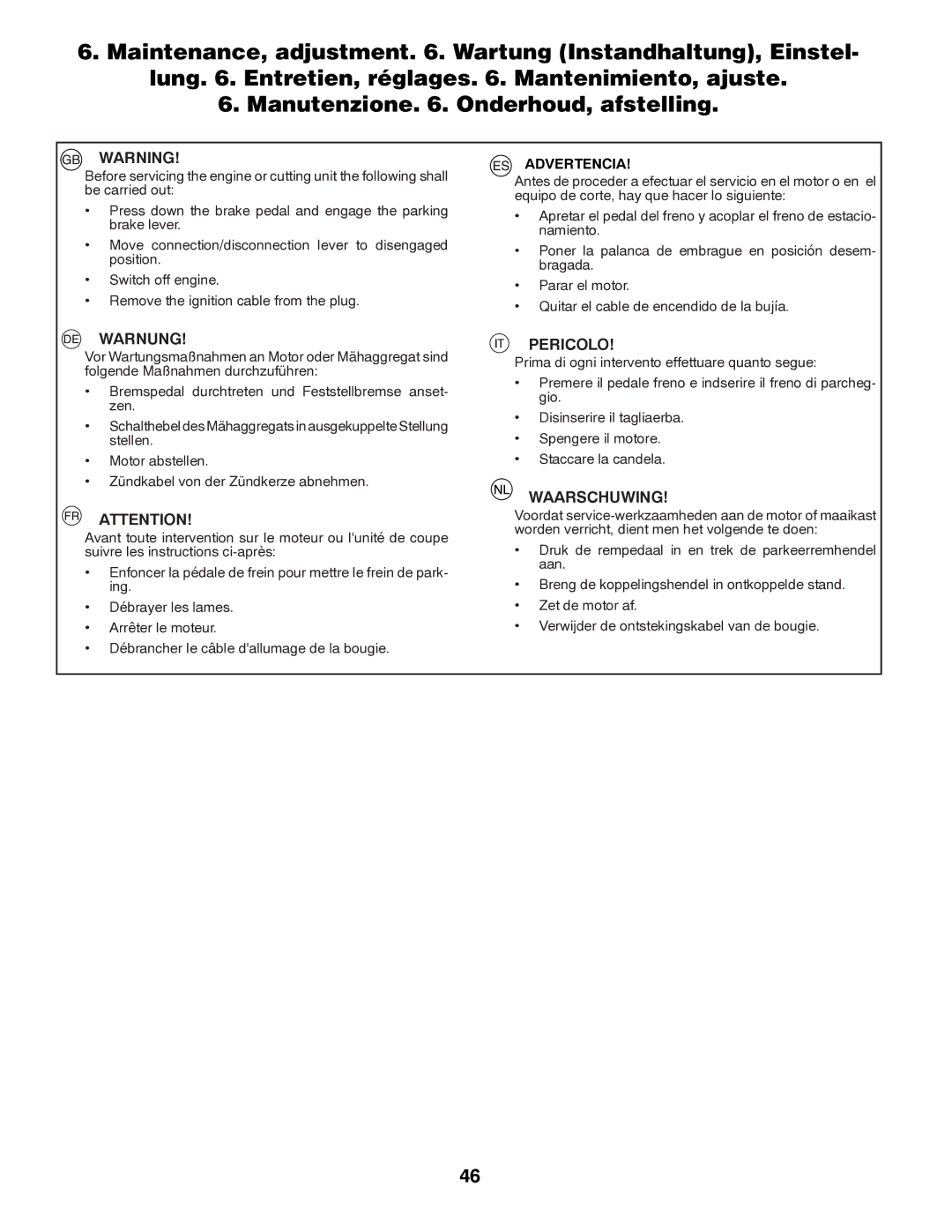 Partner Tech P145107HP instruction manual Advertencia 