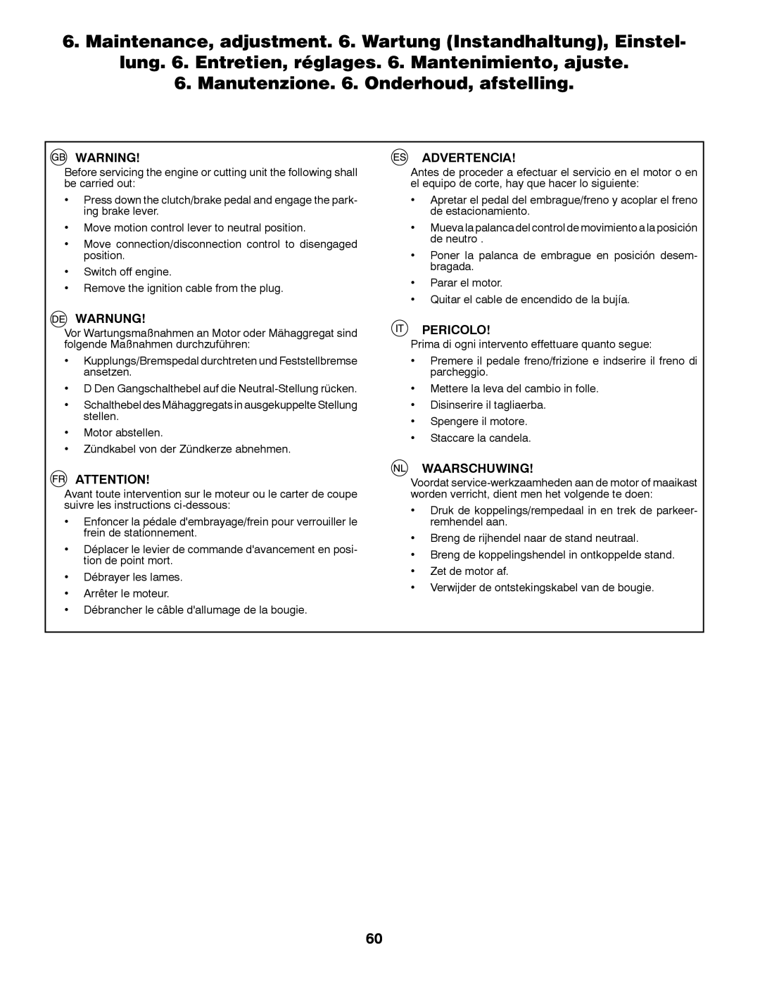 Partner Tech P200107HRB instruction manual Advertencia 