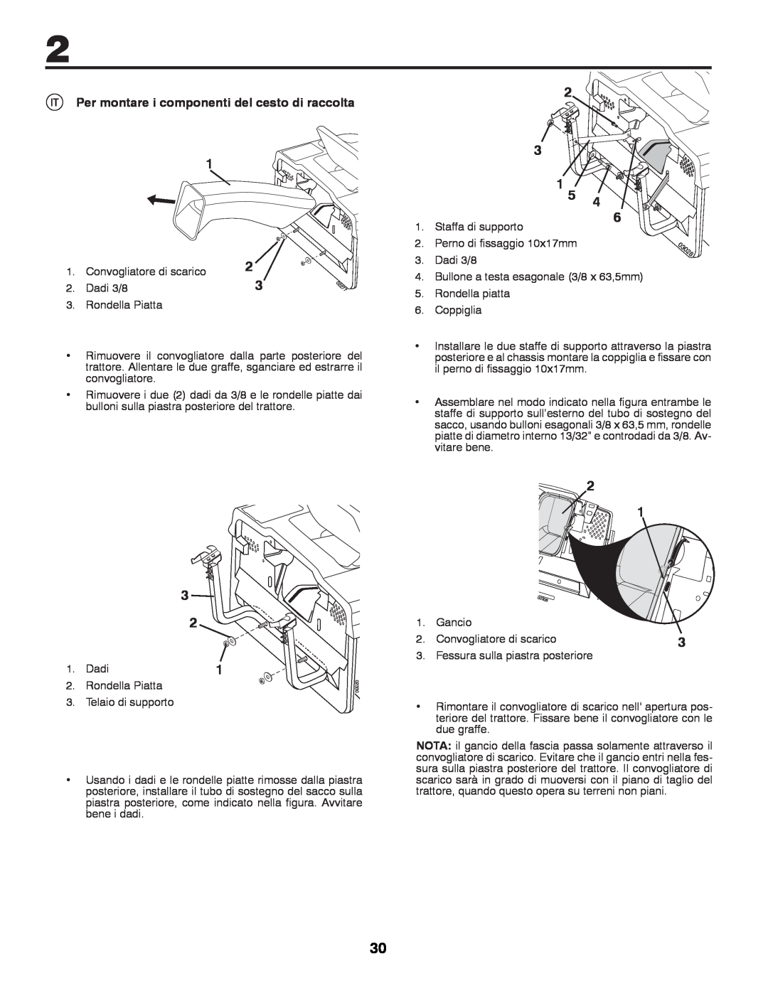 Partner Tech P200107HRB instruction manual Per montare i componenti del cesto di raccolta 