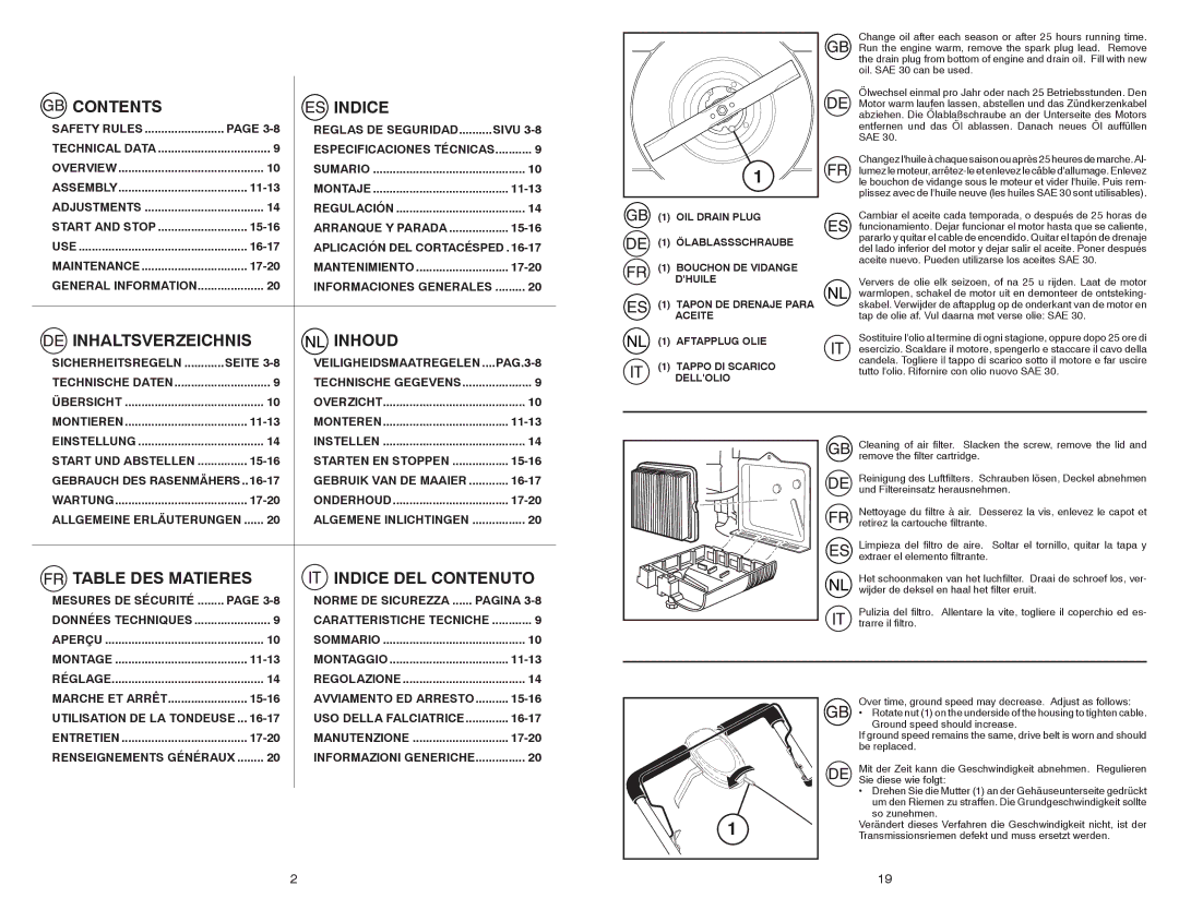 Partner Tech P53-675DWA instruction manual Contents Indice 