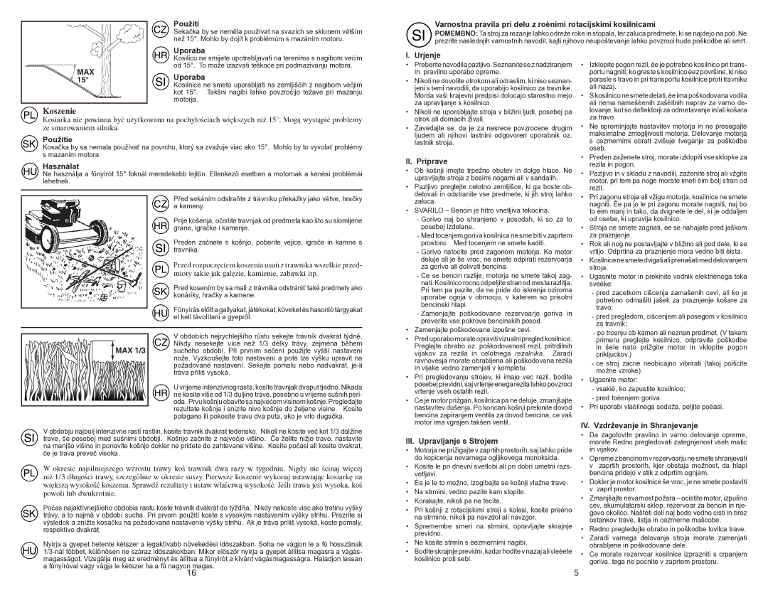 Partner Tech PP51-450SM manual Koszenie 