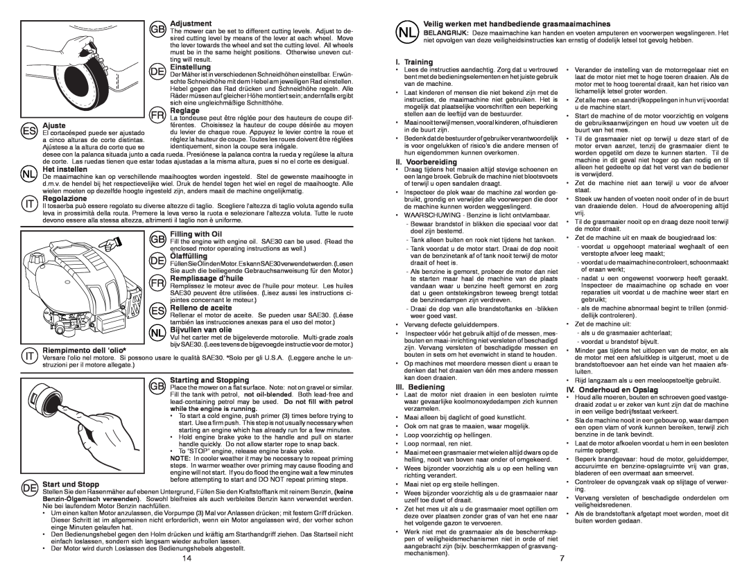 Partner Tech PP53-875DWA instruction manual while the engine is running 