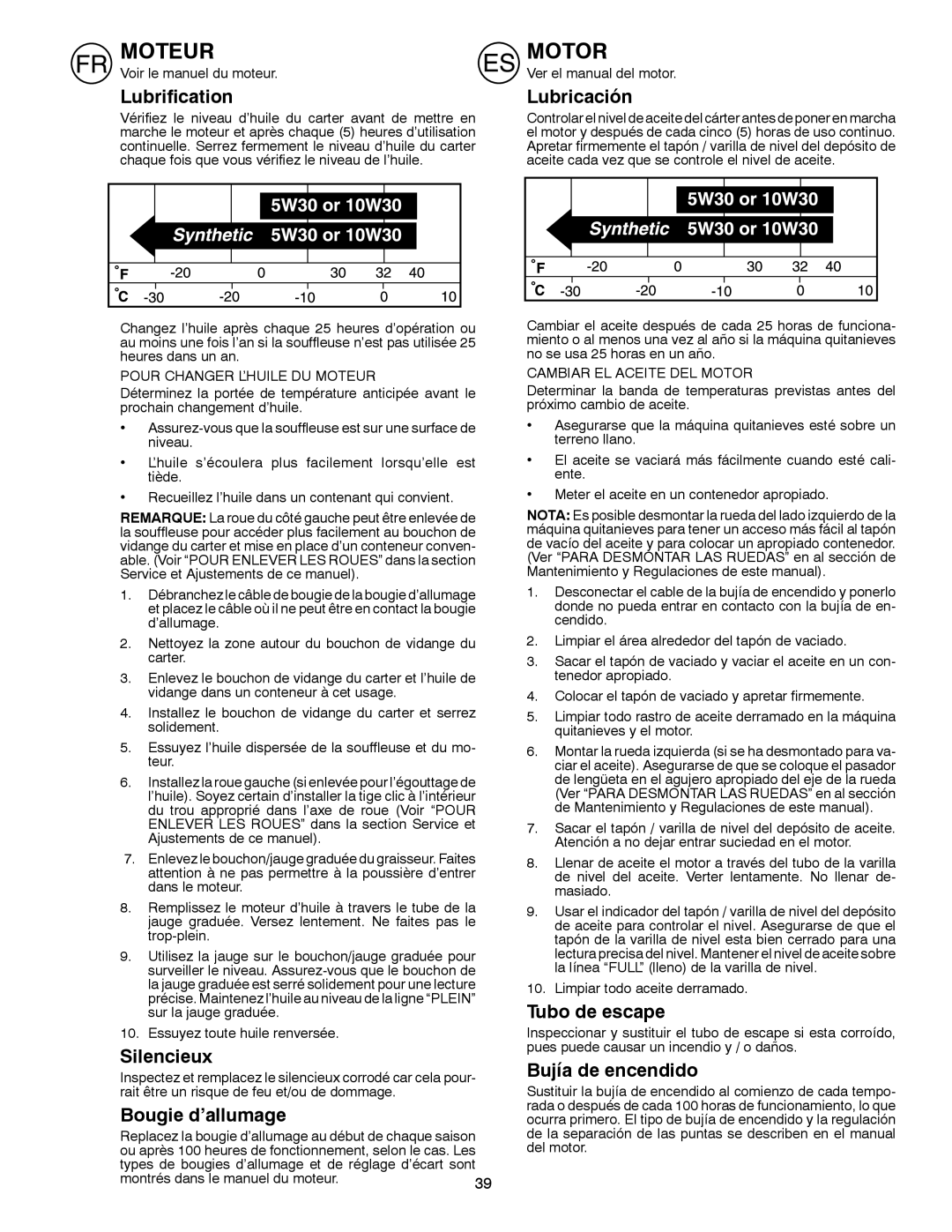 Partner Tech PSB240 instruction manual Moteur 