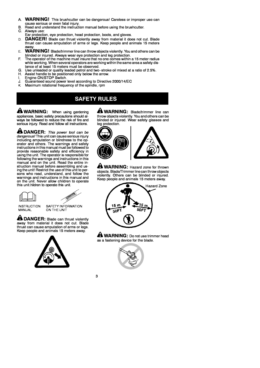 Partner Tech T330+ instruction manual Safety Rules, DANGER This power tool can be 