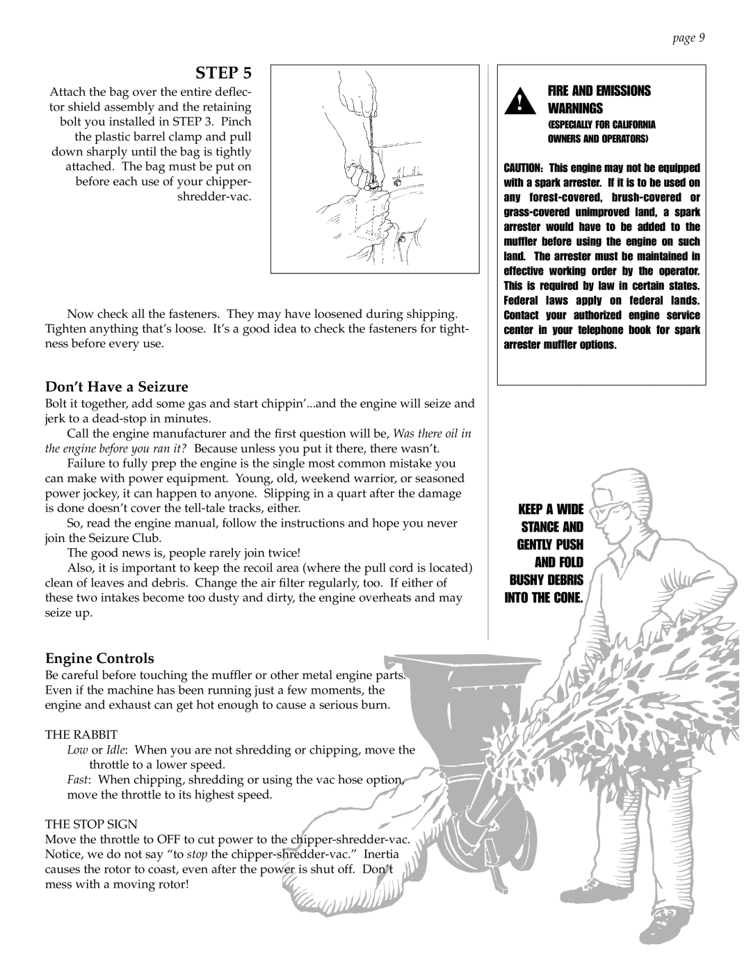 Patriot Products 10F-CSV manual Don’t Have a Seizure, Engine Controls 