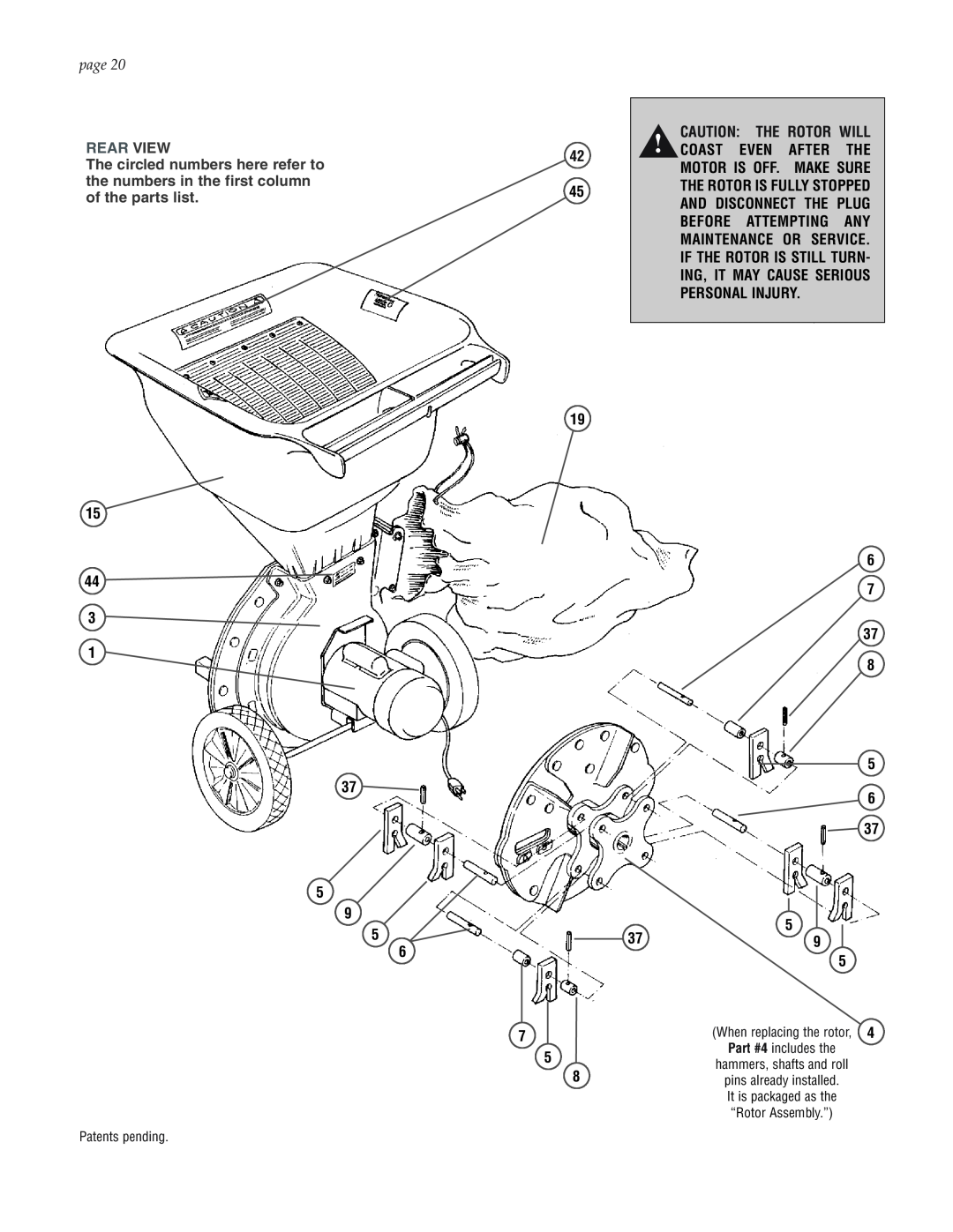 Patriot Products Electric Motors manual Rear View, page 