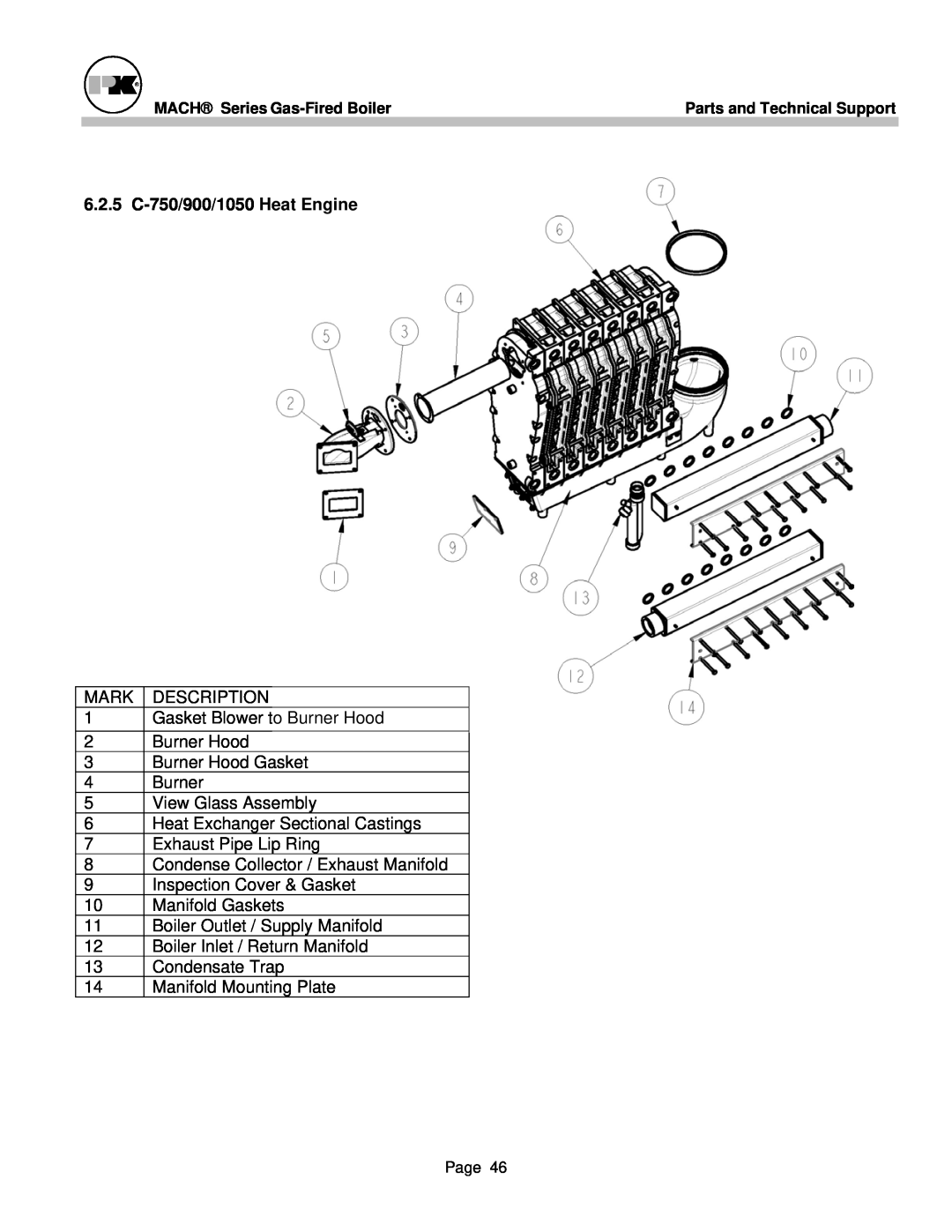 Patterson-Kelley MACH-05 manual 6.2.5 C-750/900/1050Heat Engine 