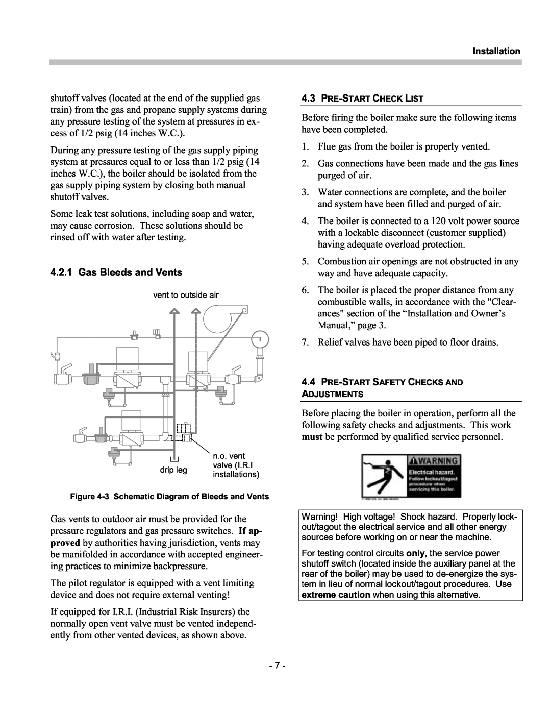 Patterson-Kelley TBIG-03 owner manual Gas Bleeds and Vents 