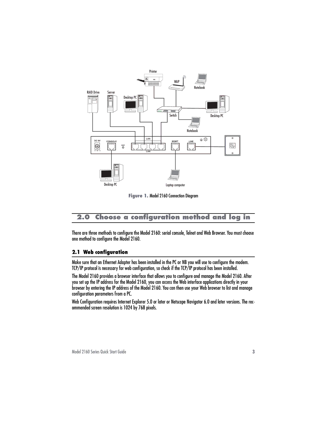 Patton electronic 07M2160-QS quick start Choose a conﬁguration method and log, Web conﬁguration 