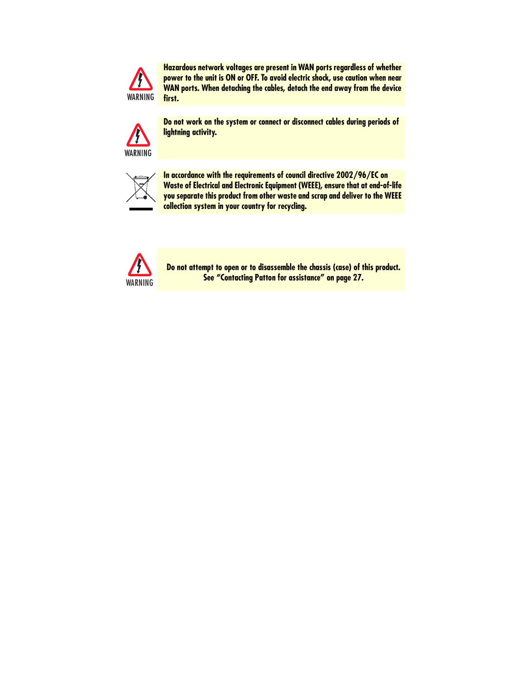 Patton electronic 07M6070-UM user manual 