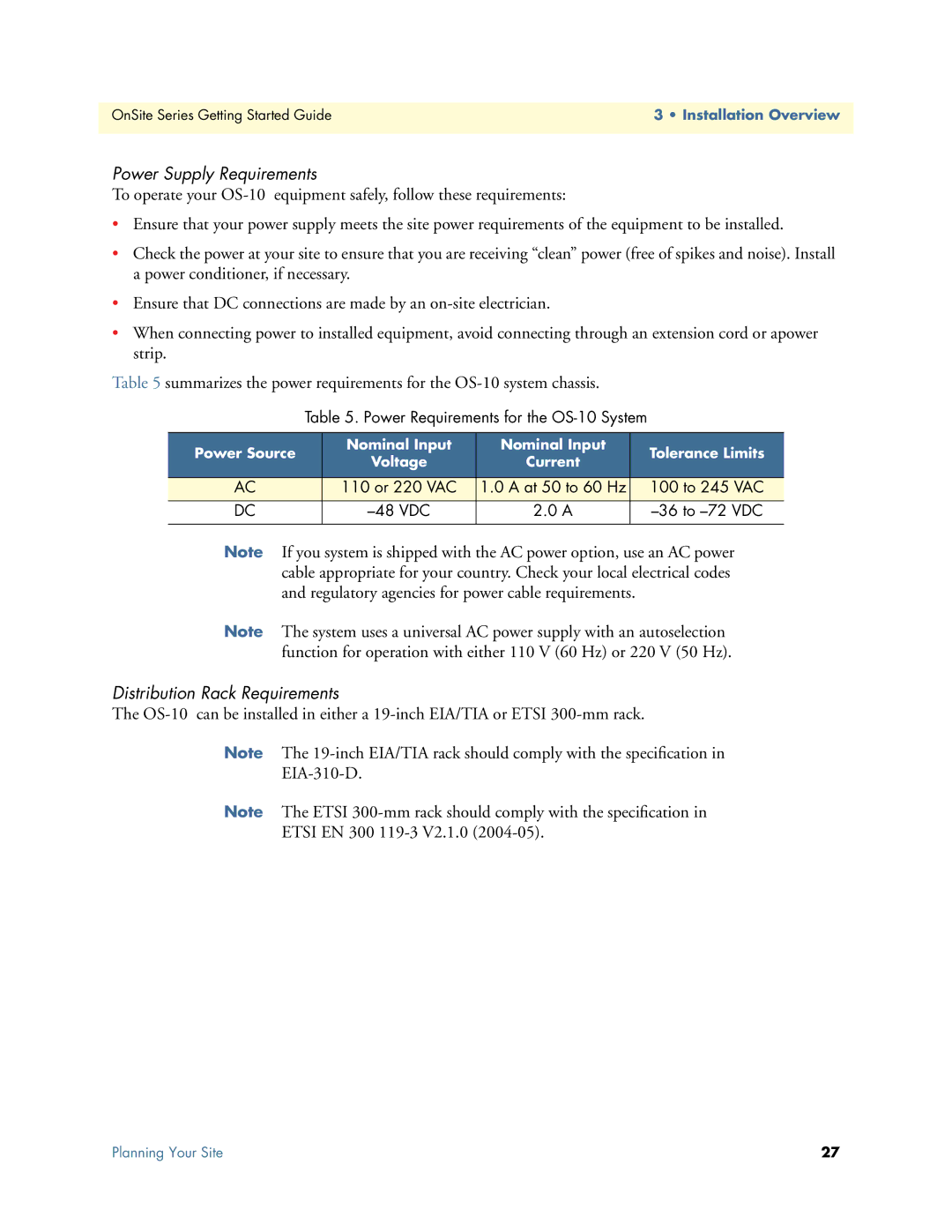 Patton electronic 1063, 07MOS10xx-GS manual Power Supply Requirements 