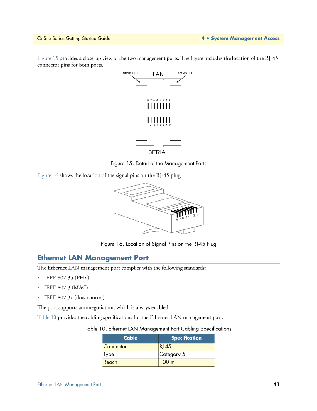 Patton electronic 1063, 07MOS10xx-GS manual Ethernet LAN Management Port, Detail of the Management Ports 