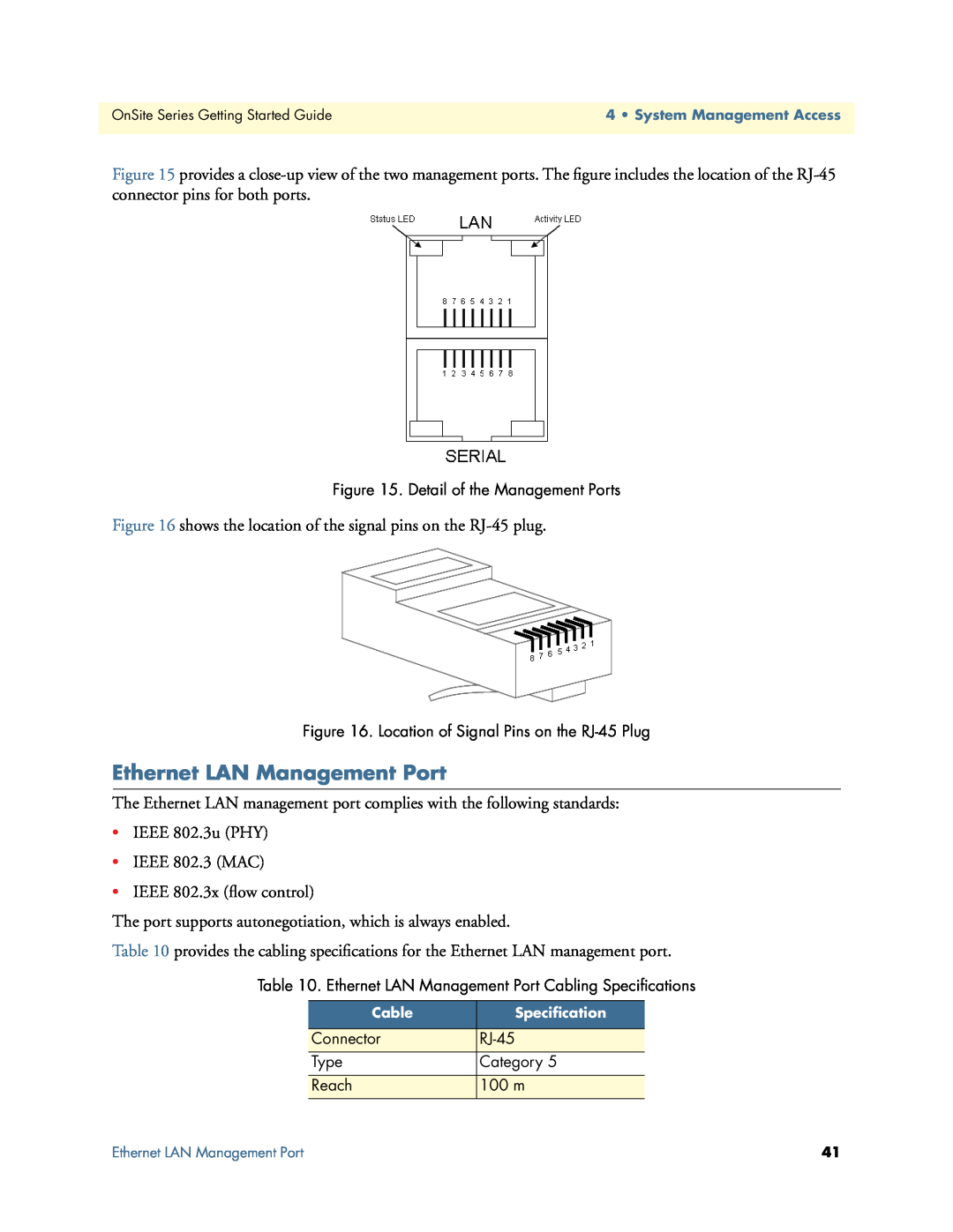 Patton electronic 1063, 07MOS10xx-GS manual Ethernet LAN Management Port 