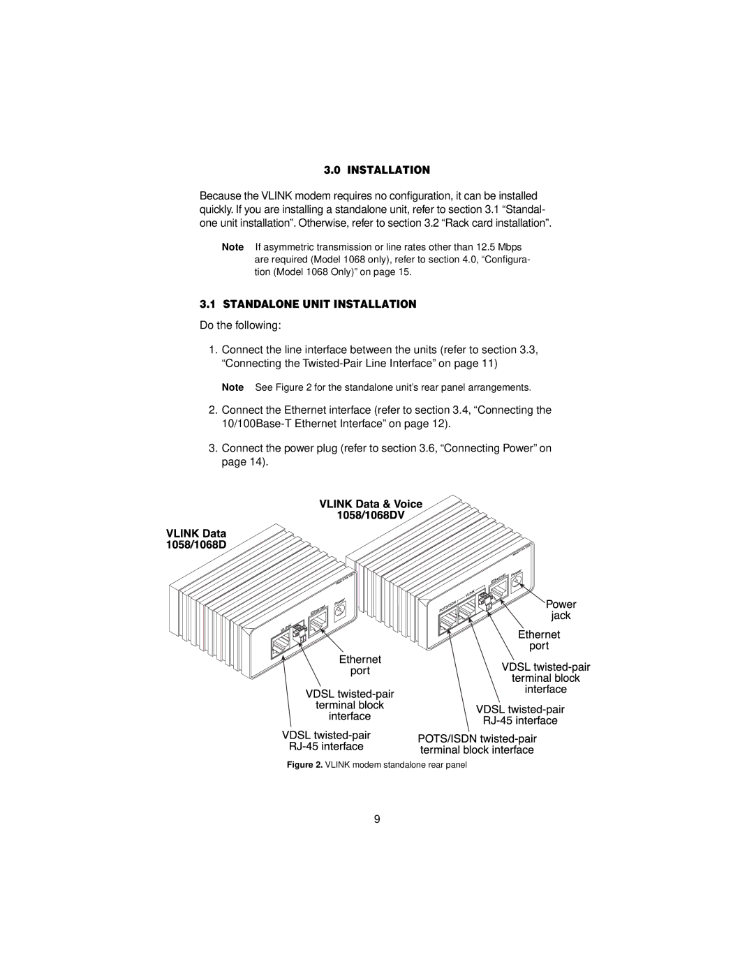 Patton electronic 1058 user manual Standalone Unit Installation 