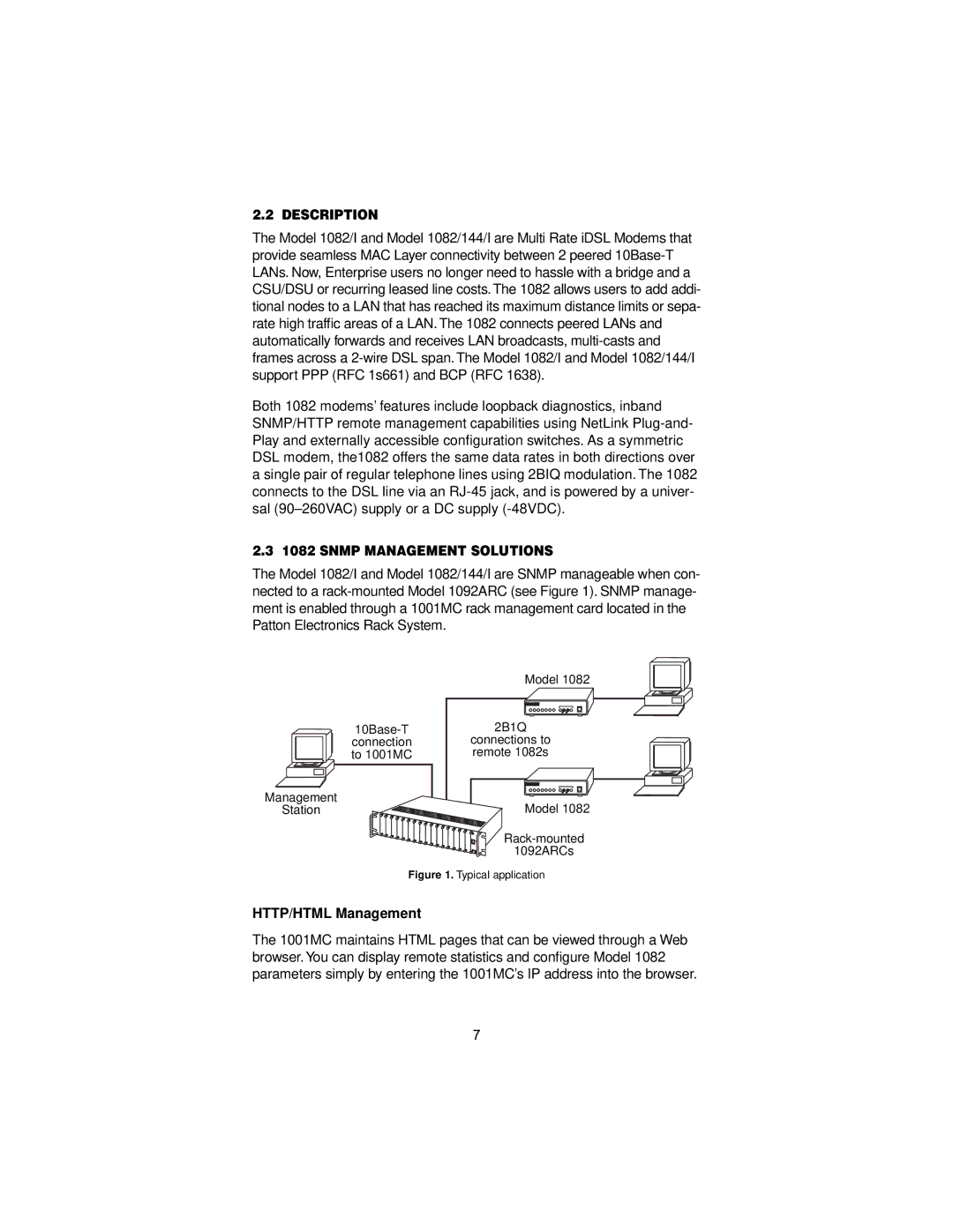 Patton electronic 1082, 144, I user manual Description, Snmp Management Solutions, HTTP/HTML Management 