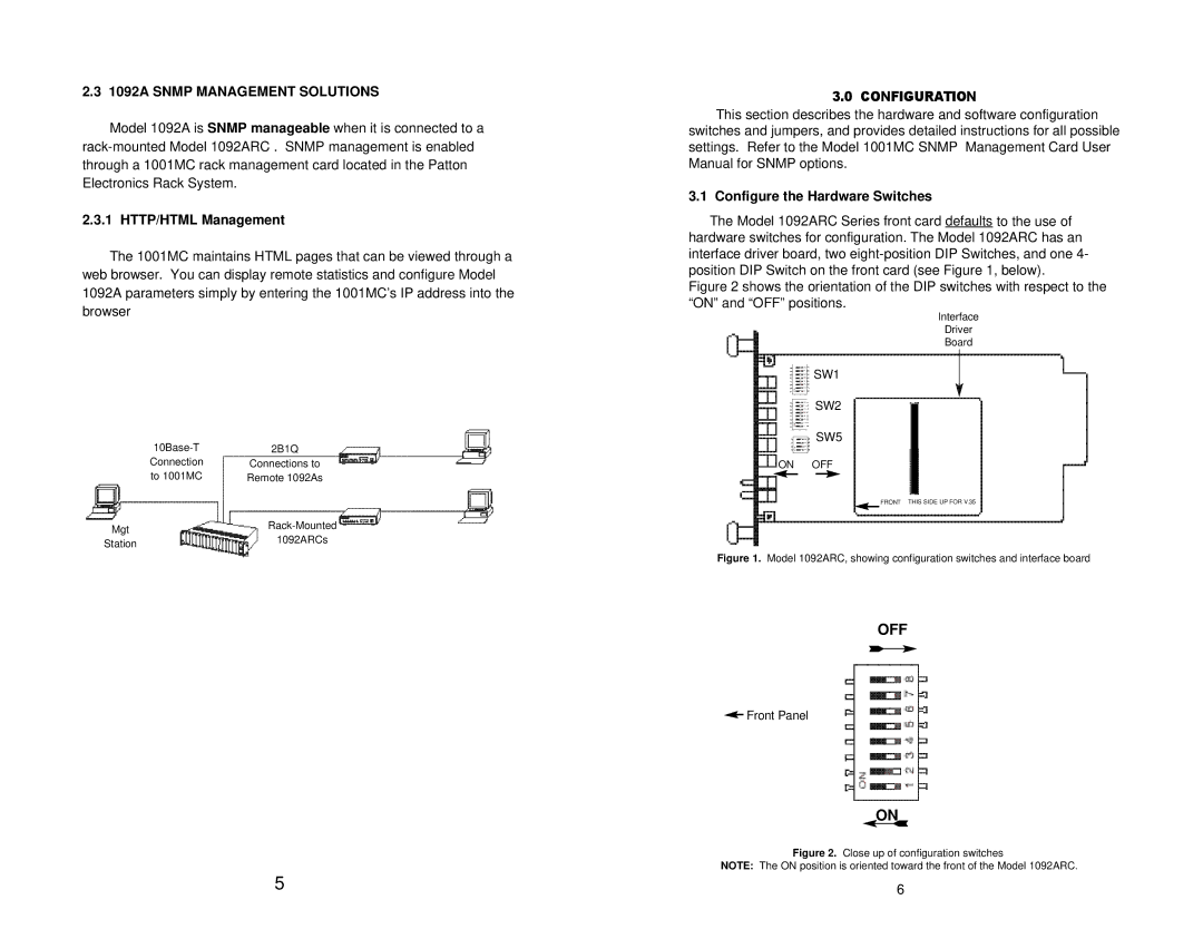 Patton electronic 1092ARC user manual 1092A Snmp Management Solutions, HTTP/HTML Management, Configuration 