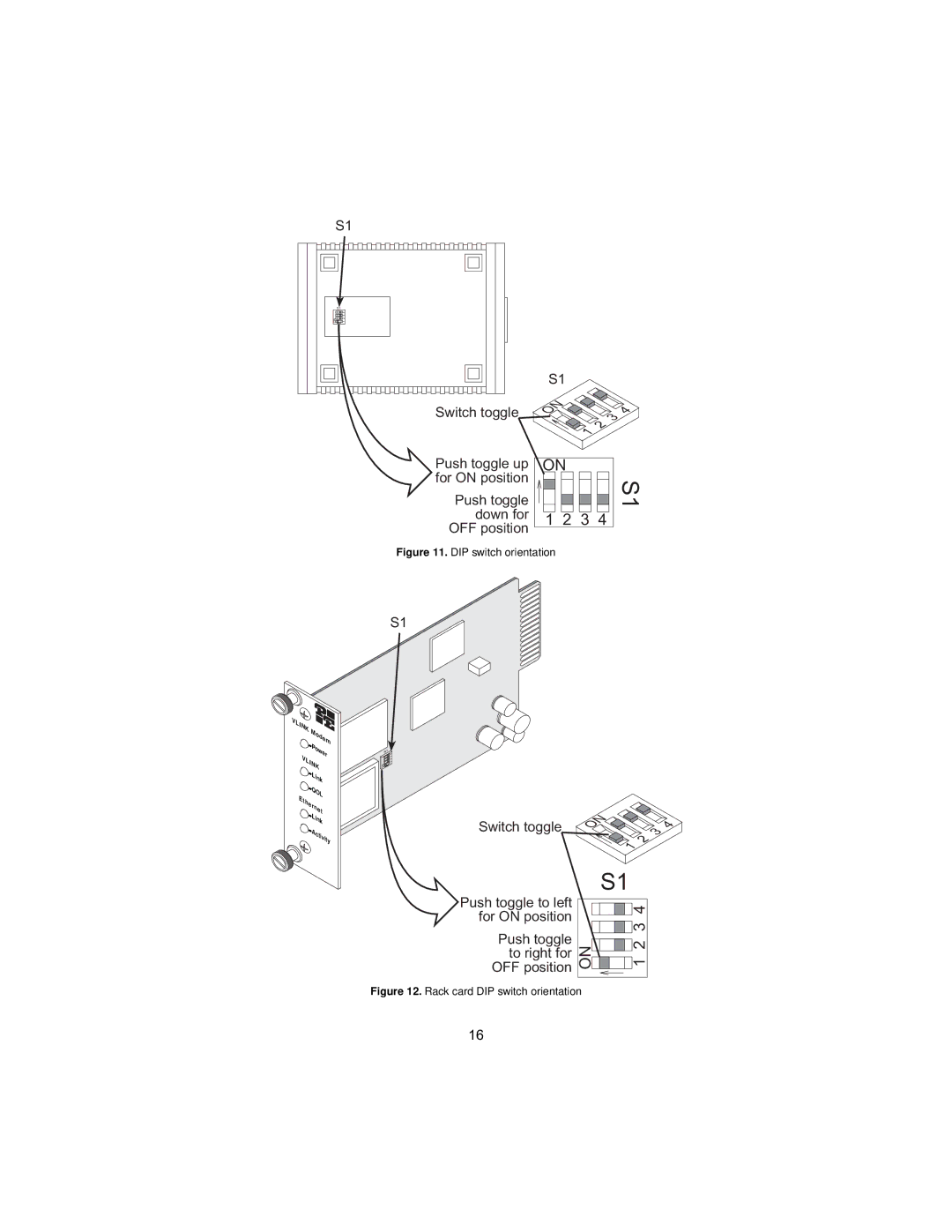 Patton electronic 12168 user manual Switch toggle 