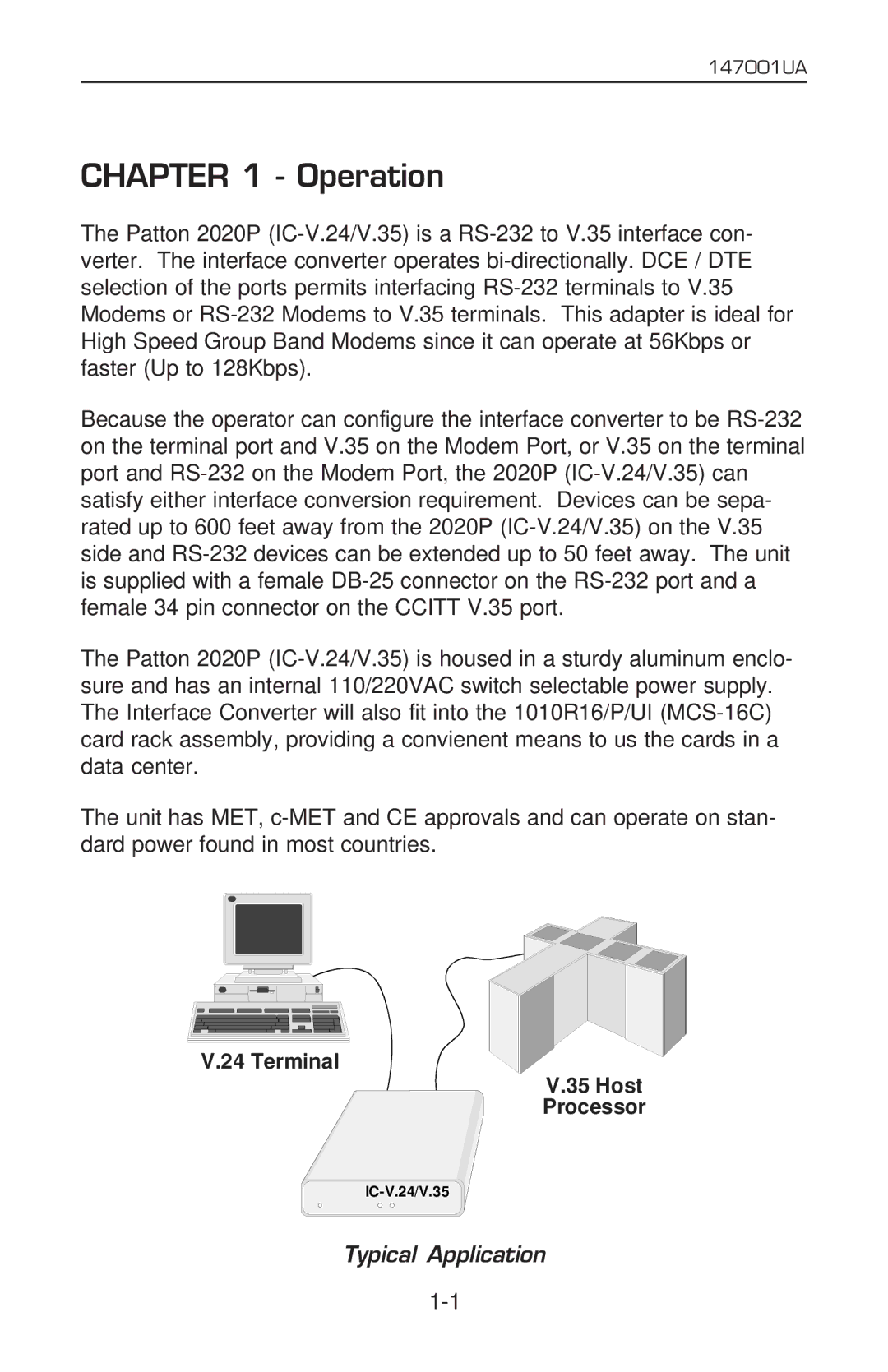 Patton electronic 2020P manual Terminal Host Processor 