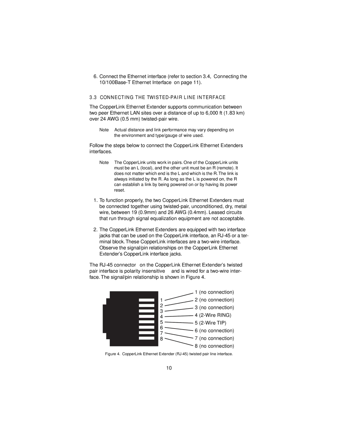 Patton electronic 2158 user manual Connecting the TWISTED-PAIR Line Interface 