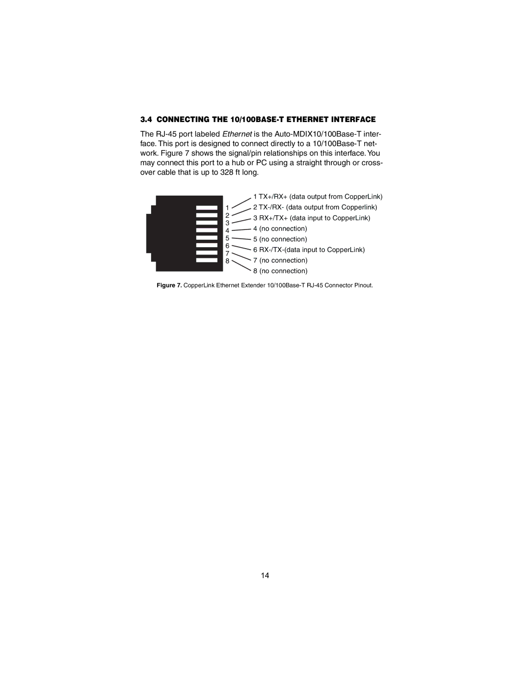 Patton electronic 2158A, 2168A user manual Connecting the 10/100BASE-T Ethernet Interface 