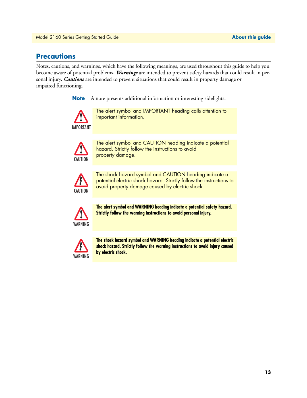 Patton electronic 07M2160-GS, 2160 Series manual Precautions, Impaired functioning 