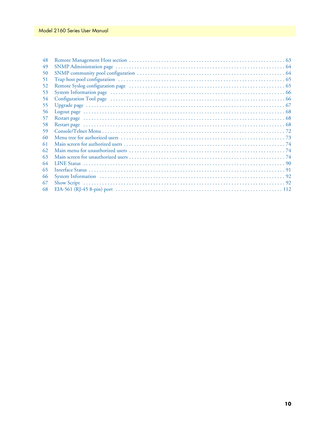 Patton electronic 2160 user manual 