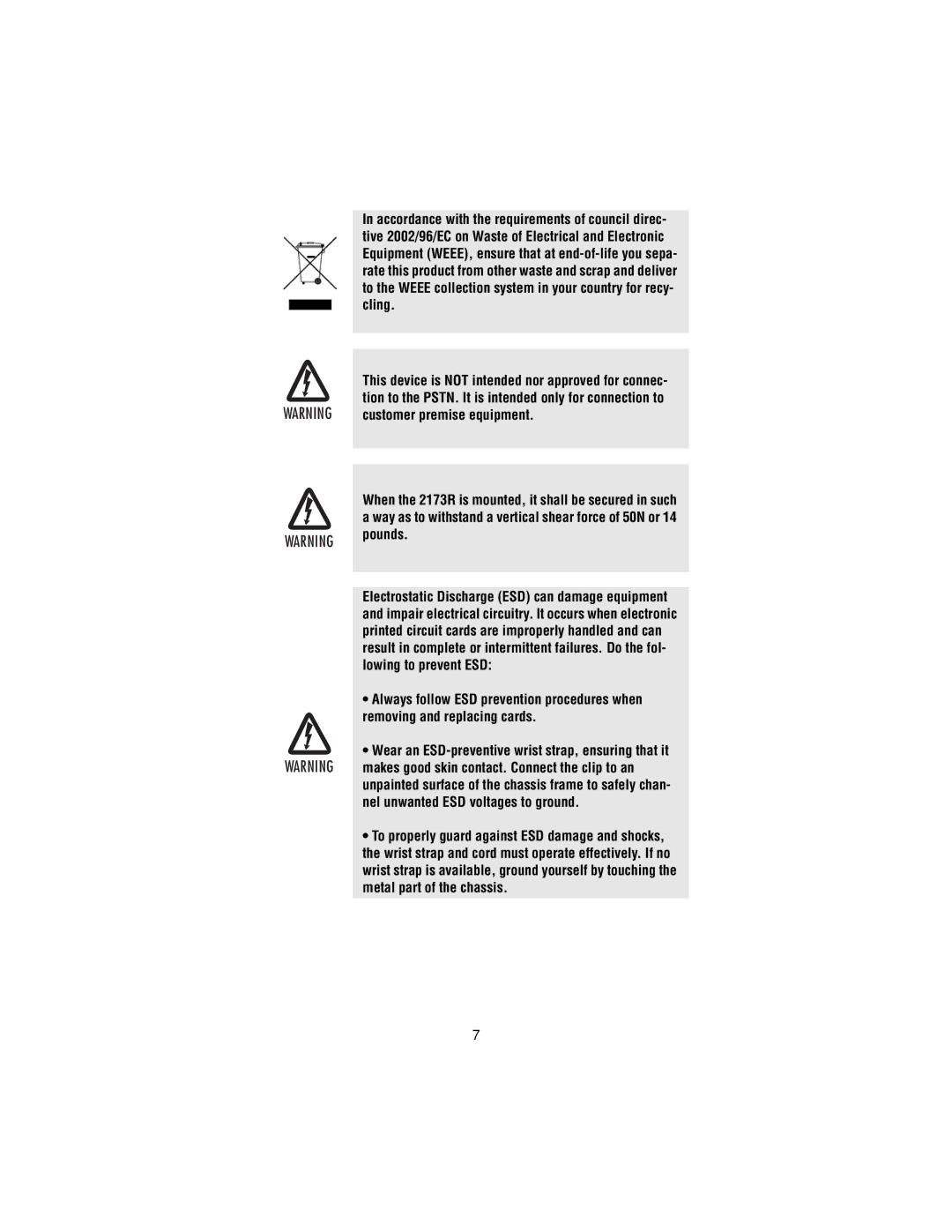 Patton electronic 2173R user manual 