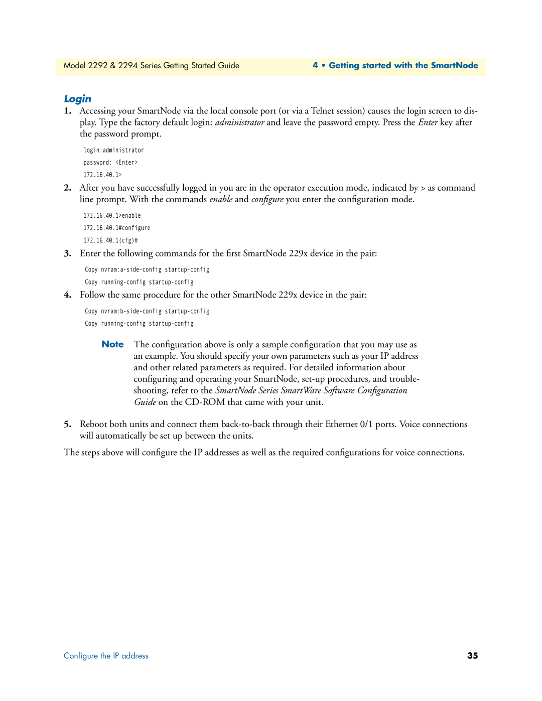 Patton electronic 2292, 2294 manual Login 