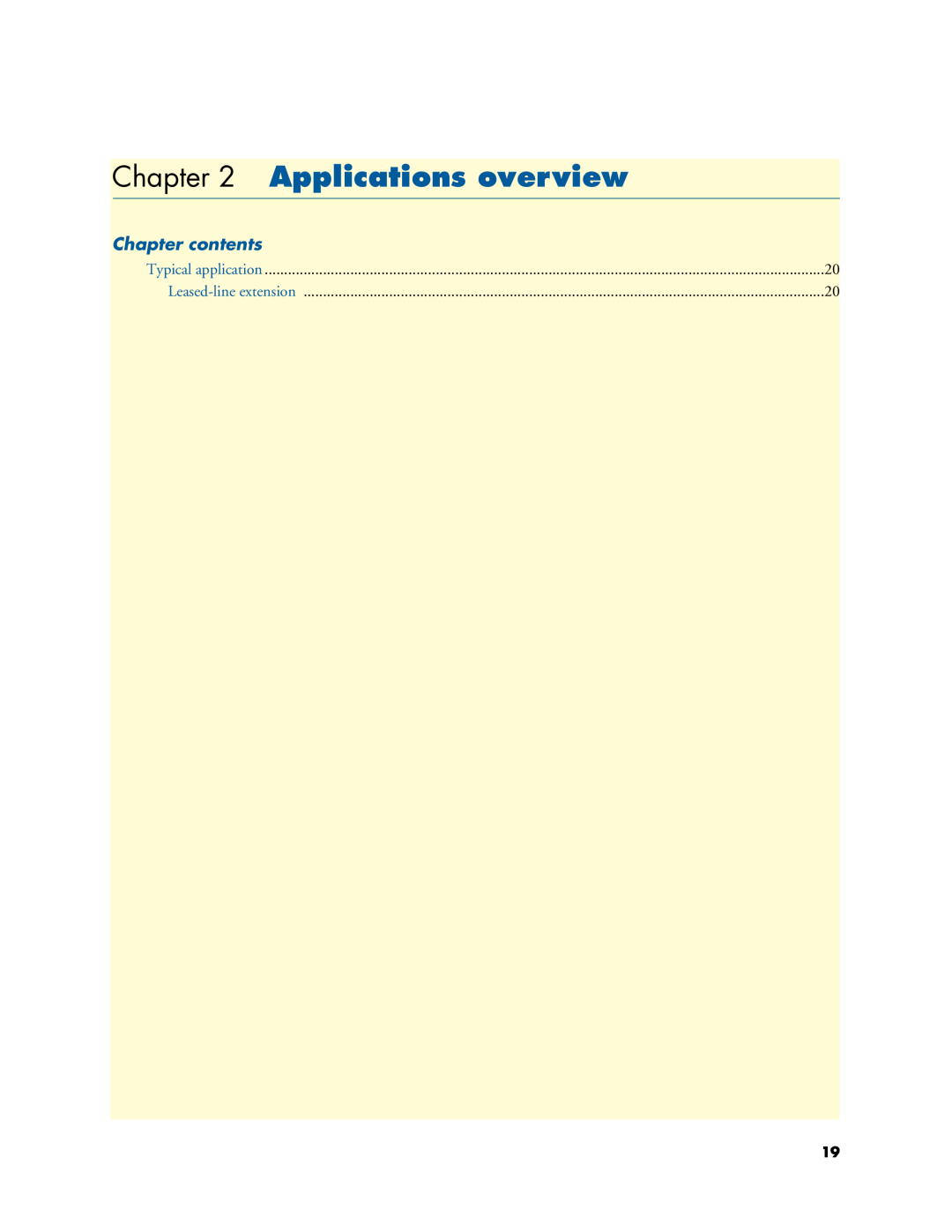 Patton electronic 2292, 2294 manual Applications overview, Chapter contents 