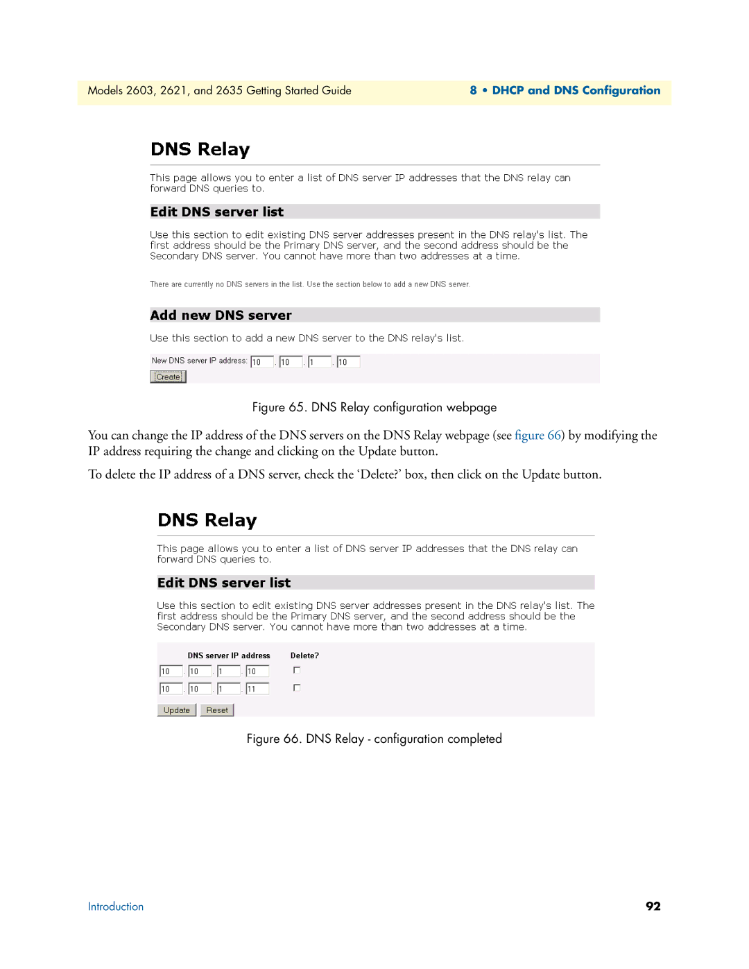 Patton electronic 2635, 2603, 2621 manual DNS Relay conﬁguration webpage 