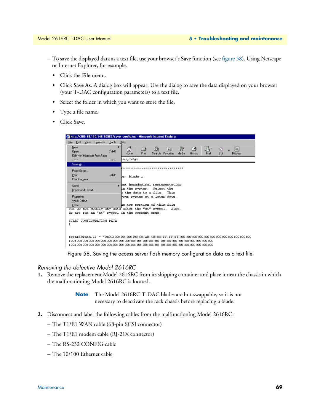 Patton electronic user manual Removing the defective Model 2616RC 