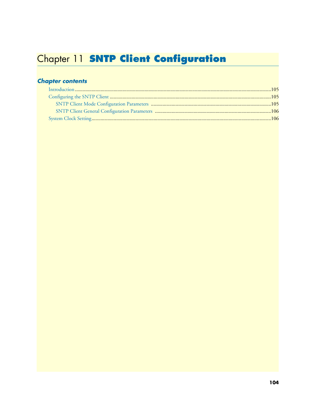 Patton electronic 2621, 2635 manual Sntp Client Conﬁguration, Chapter contents 