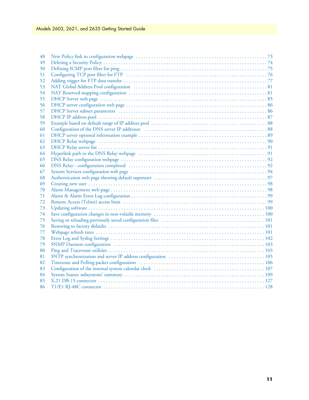 Patton electronic manual Models 2603, 2621, and 2635 Getting Started Guide 