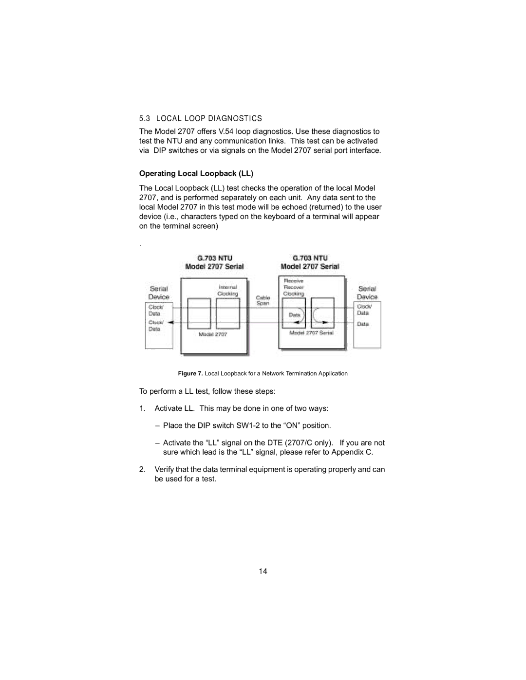 Patton electronic 2707D, 2707C user manual Local Loop Diagnostics, 2SHUDWLQJ/RFDO/RRSEDFN, Rqwkhwhuplqdovfuhhq 