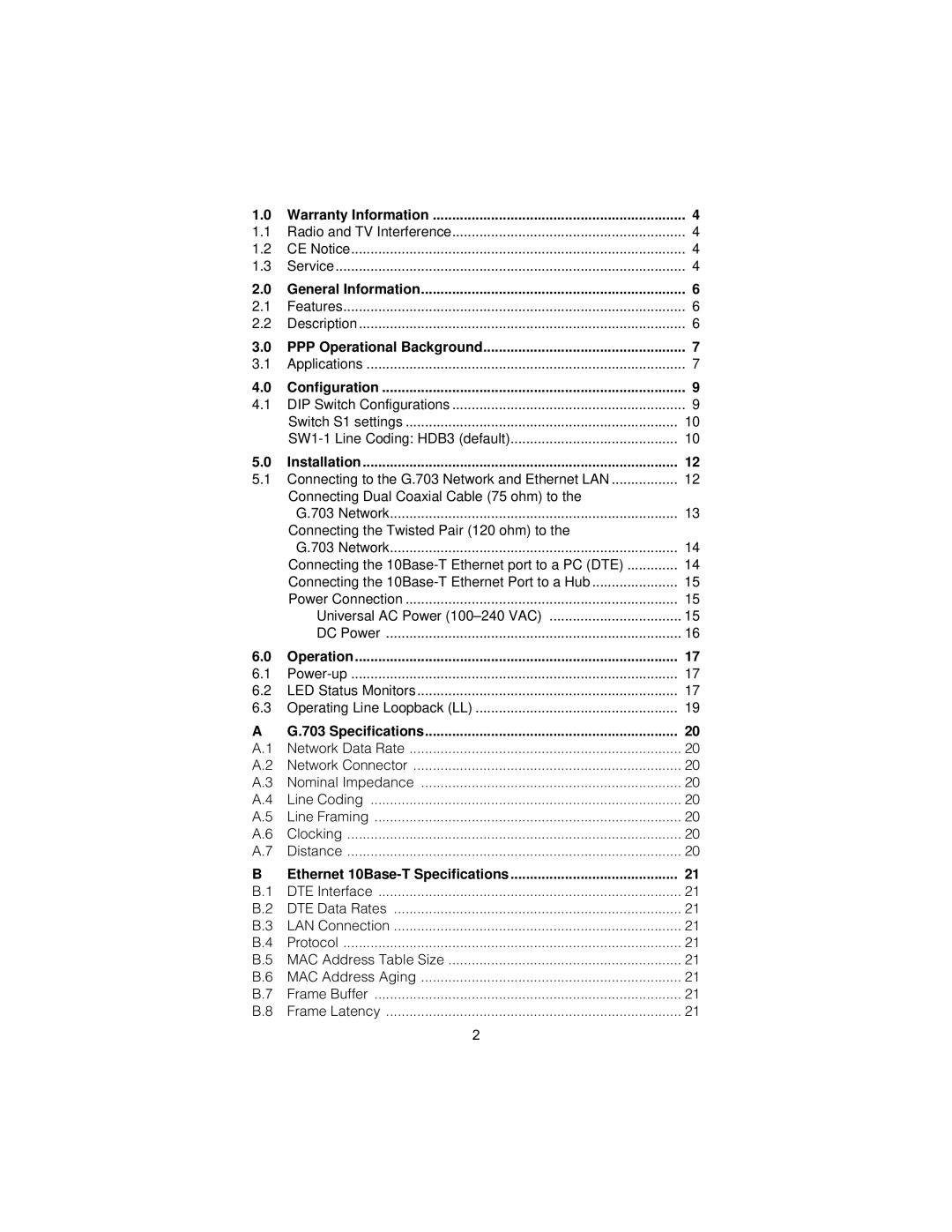 Patton electronic 2707/I user manual Warranty Information, General Information, PPP Operational Background, Configuration 