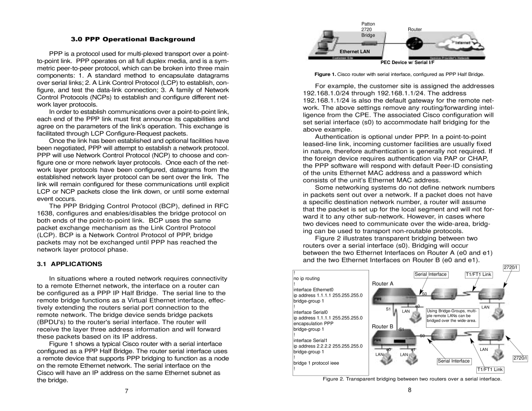 Patton electronic 2720 user manual Applications 